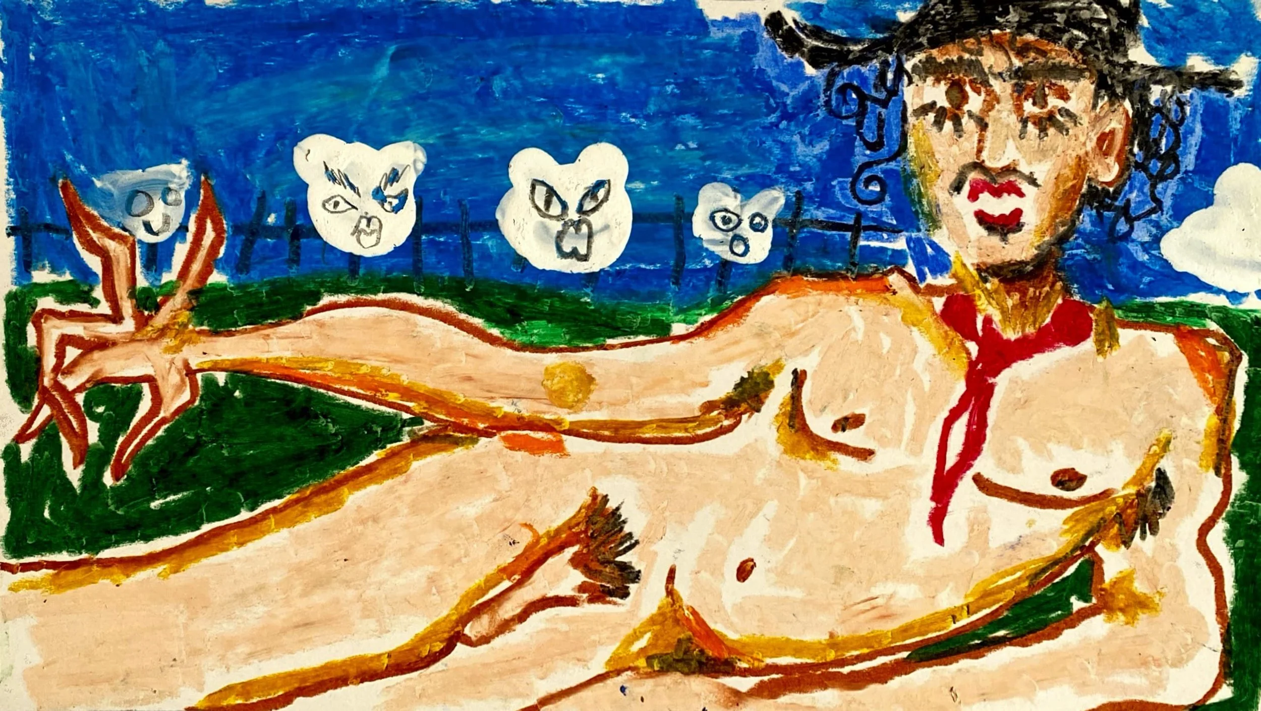 nudismo pampeiro, 2026
giz pastel oleoso e gauche