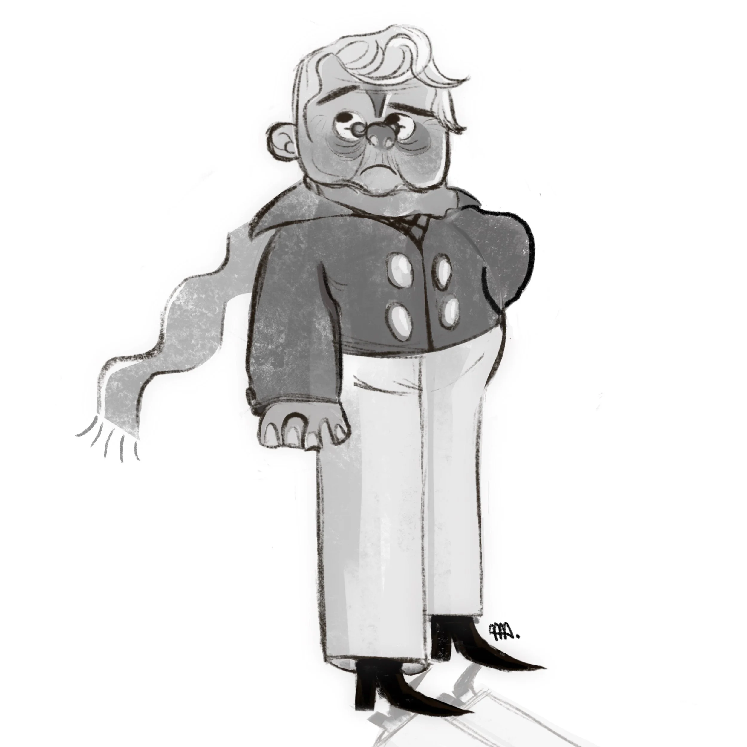Old Chap Print (6x6″)