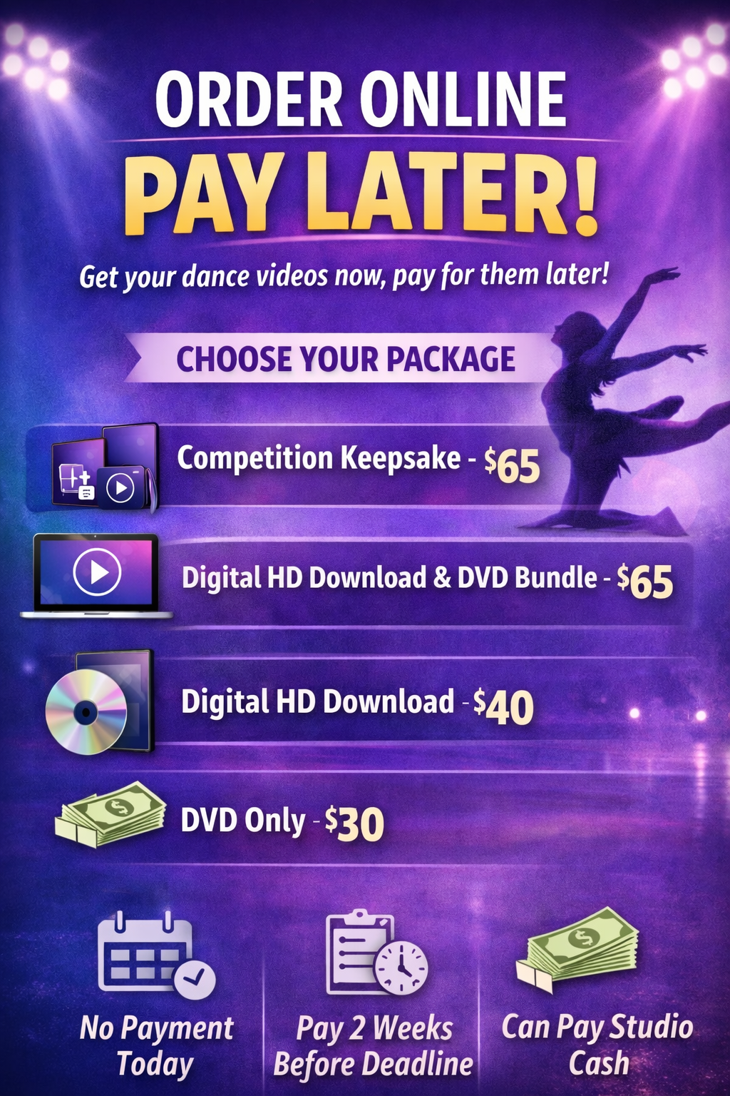 Pre-Order Now — Cash Payment