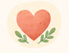 Heart icon representing emotional support and confidence-building in children's visual stories and social stories