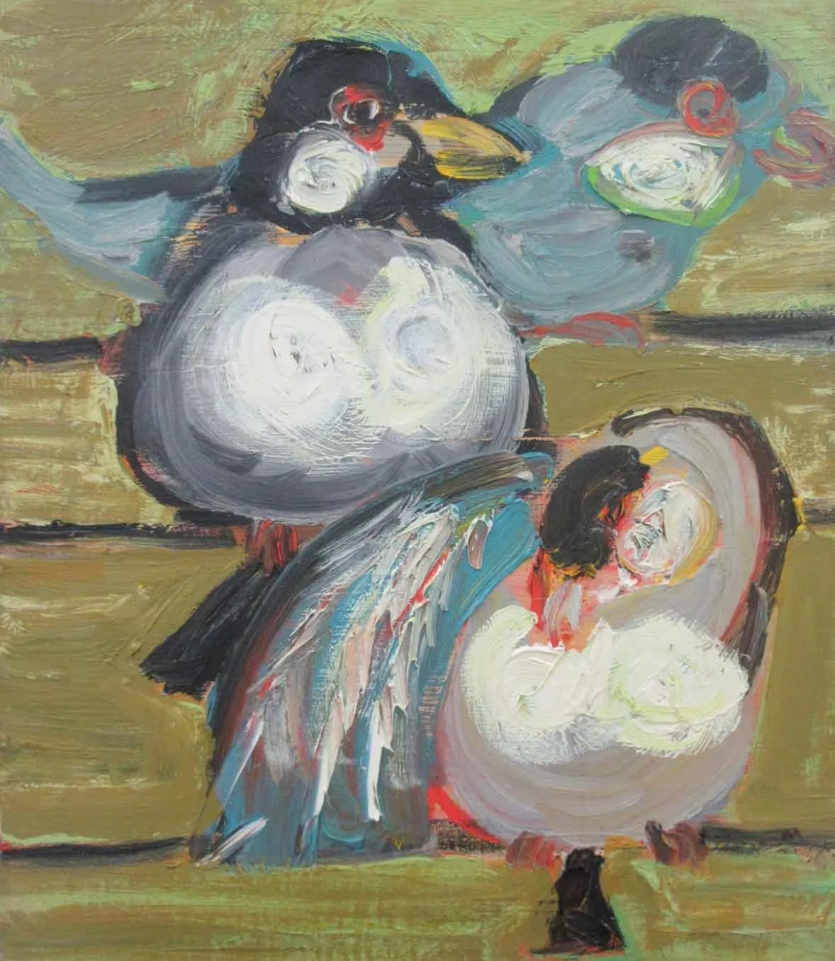 Java Sparrow — 1973 — Oil on canvas — 53.0 × 45.5 cm