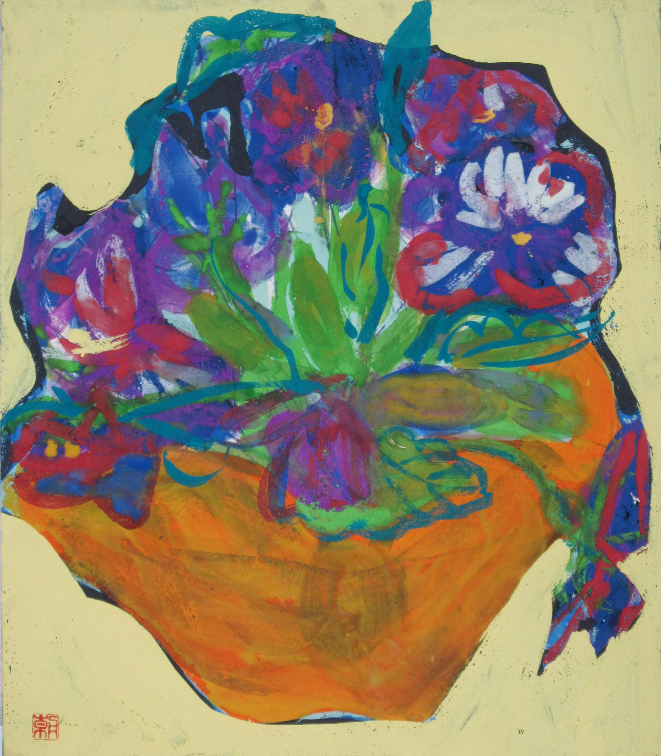 Violet — 1972 — Mineral pigments on hemp paper board — 53.0 × 45.5 cm