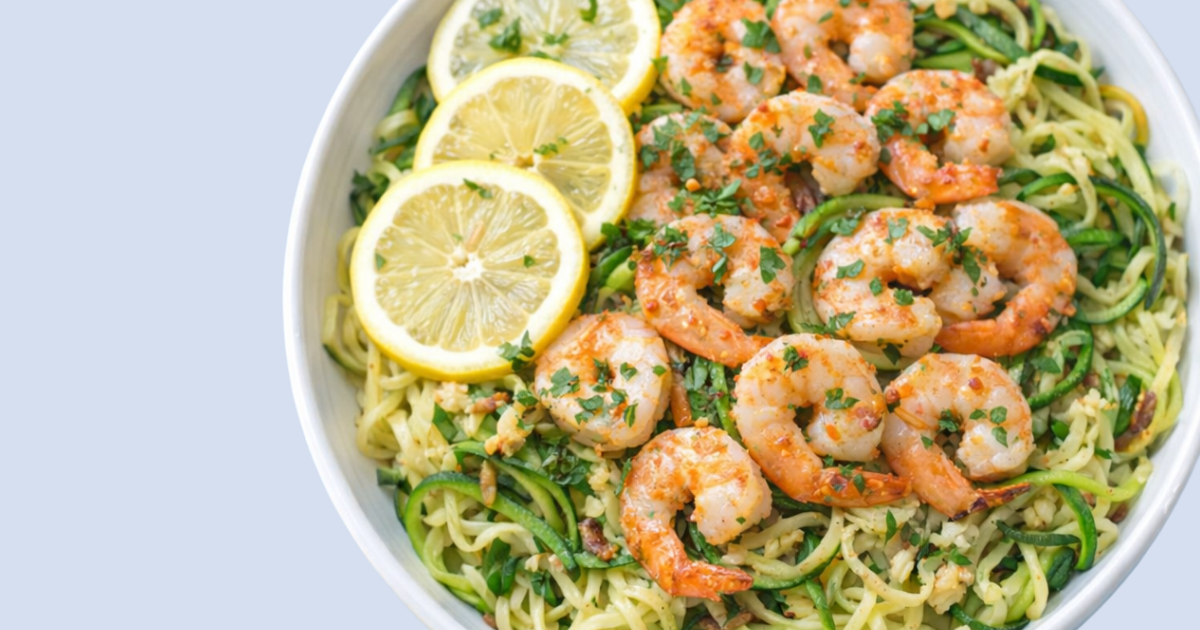 Keto Shrimp Scampi with Zucchini Noodles