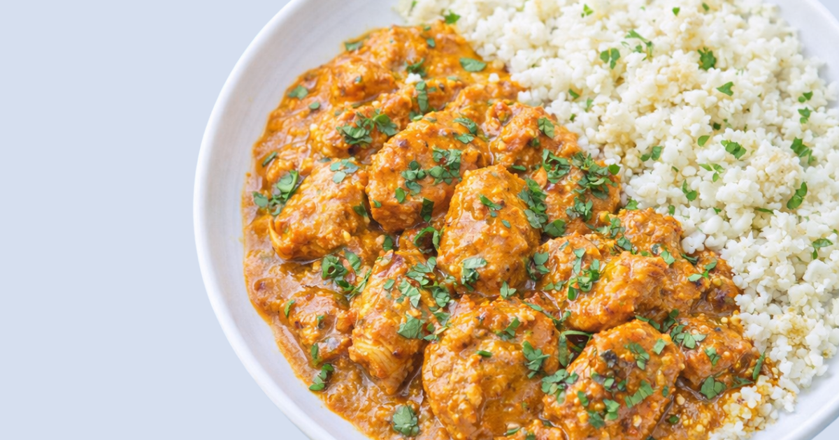 Keto Butter Chicken with Cauliflower Rice