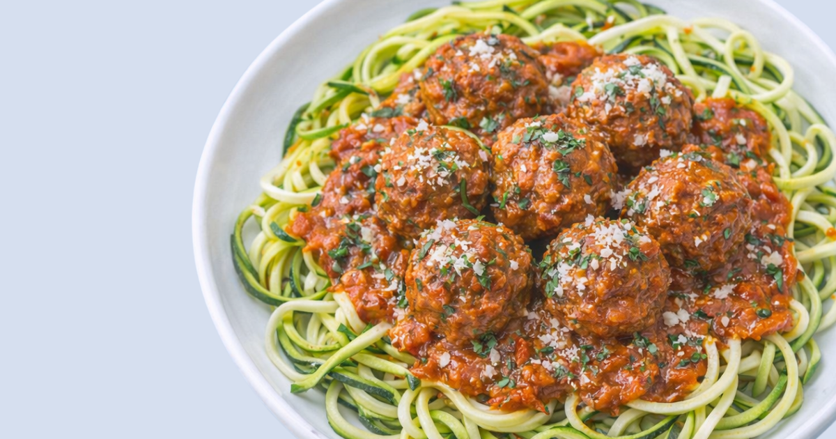 Keto Meatballs with Zucchini Noodles