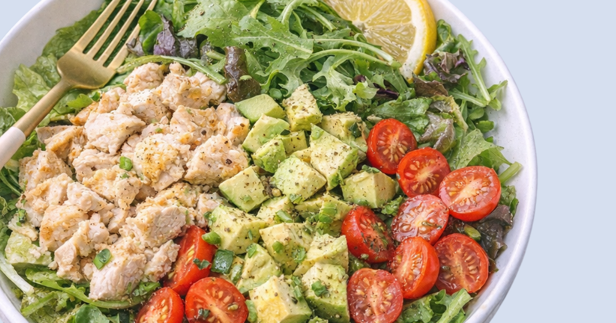 Keto Chicken Avocado Salad Bowl
