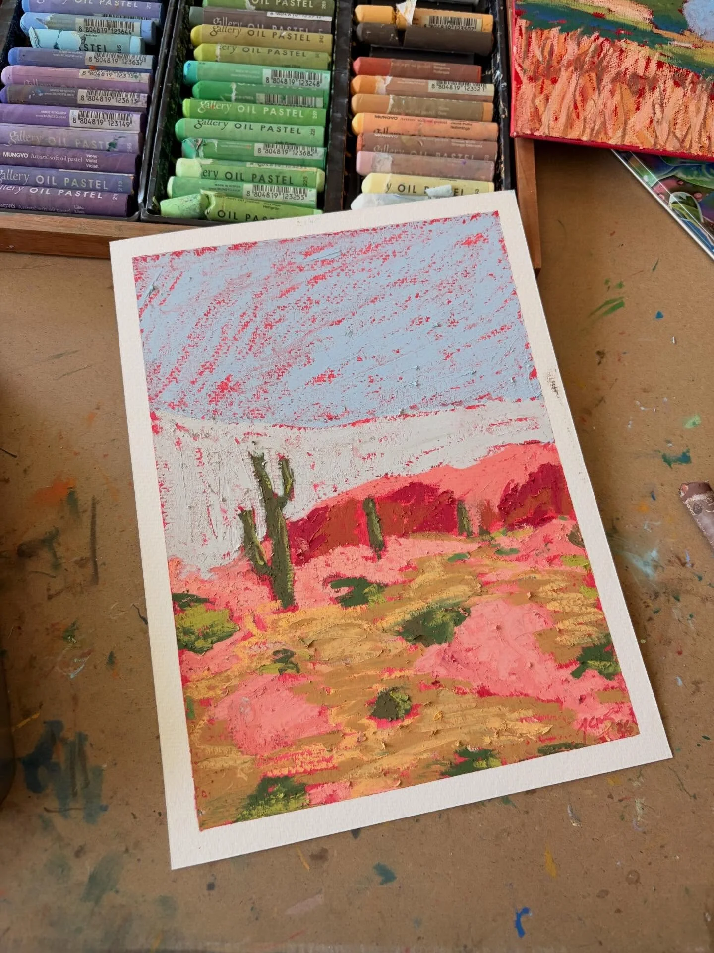 Trying out some more landscapes :) 

Pink desserts
Oil pastel on paper
5x7