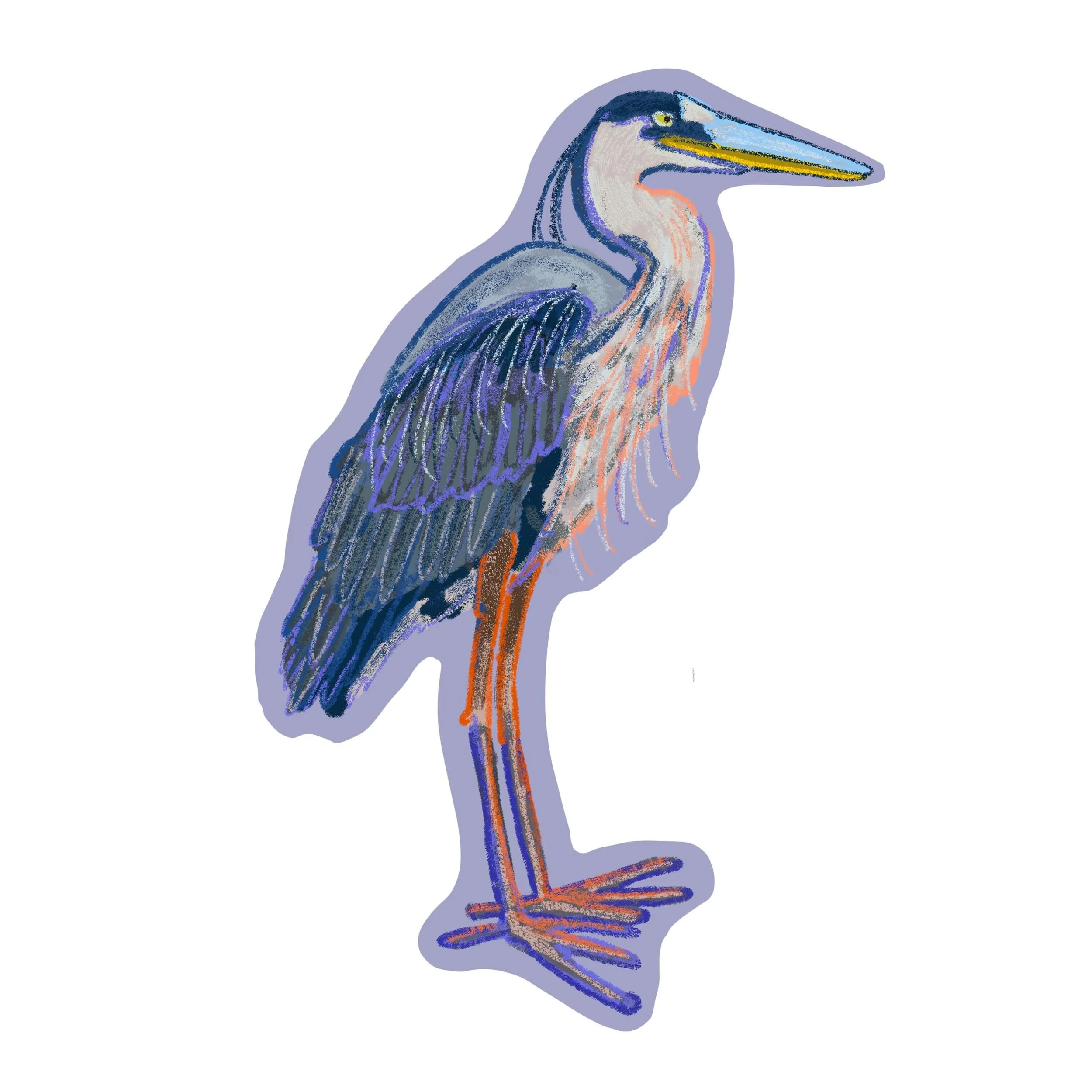 Great Blue Heron Stikcer
