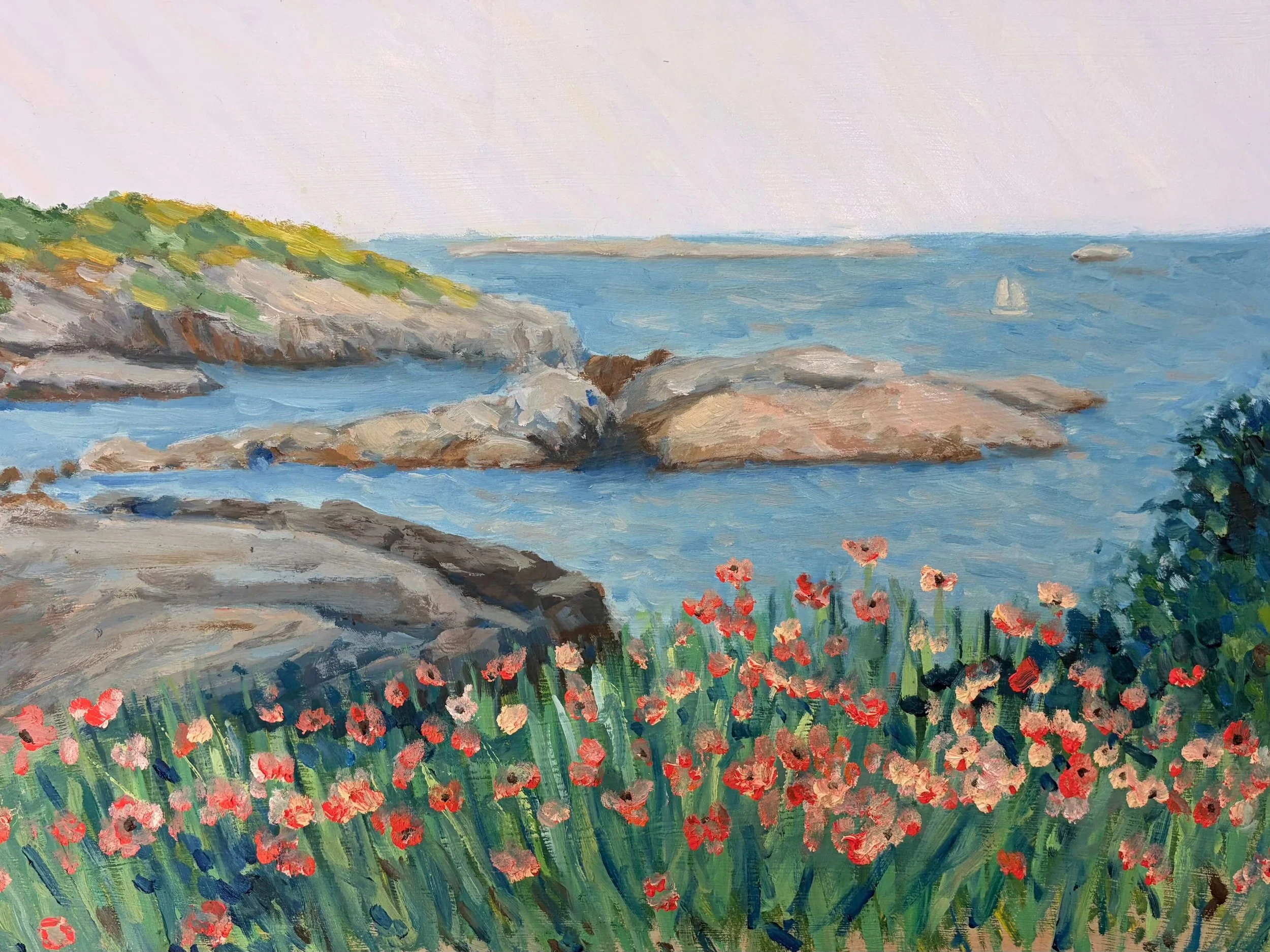 Study of Island Poppies – 16x20 Oil on Hard board