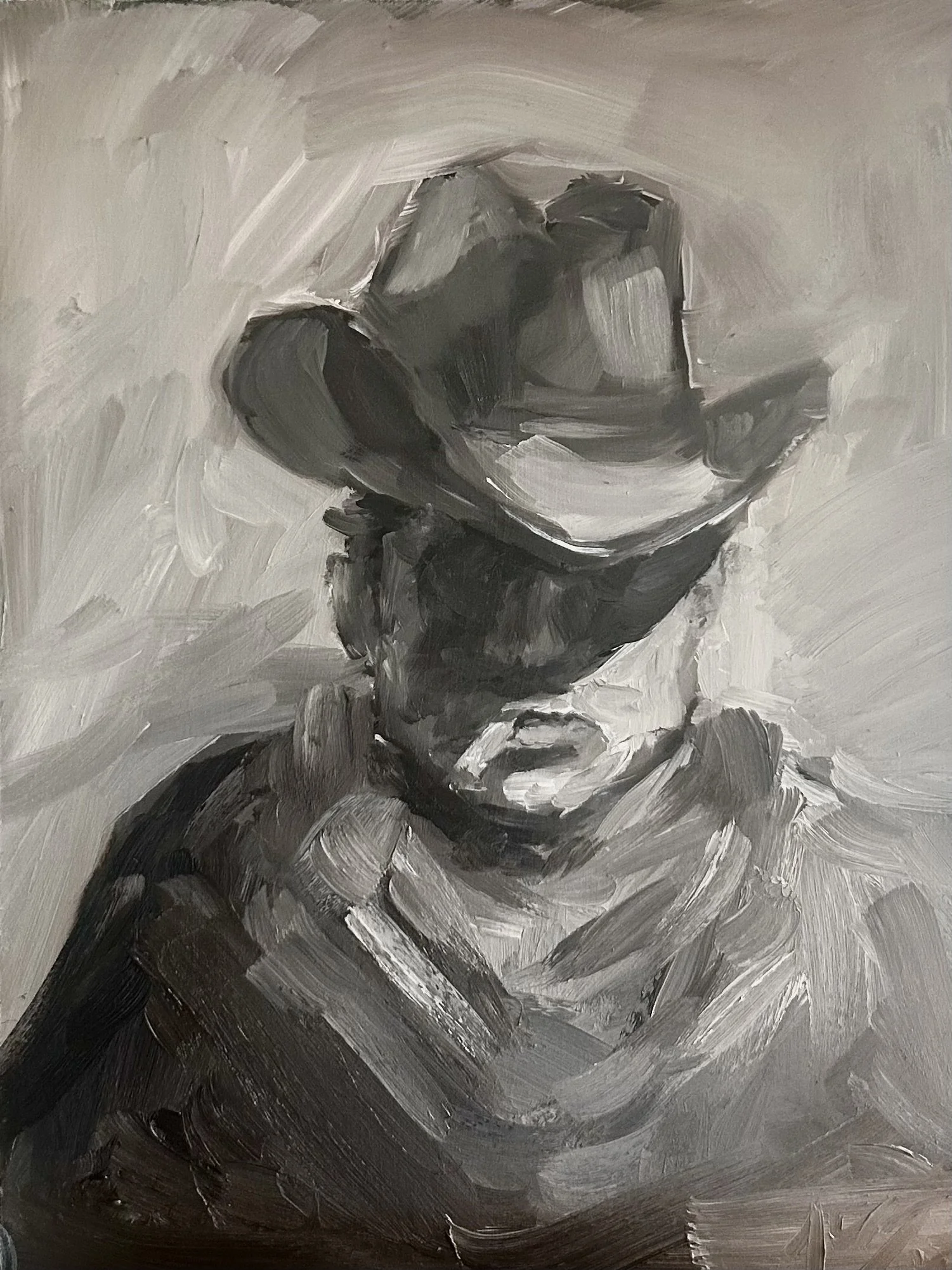 Cowboy – 9x12 Oil on Hardboard
