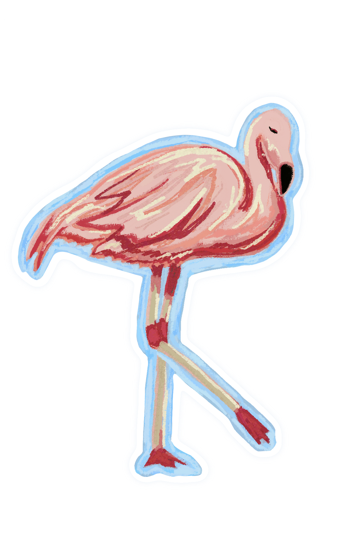 Pink Floyd Flamingo Sticker