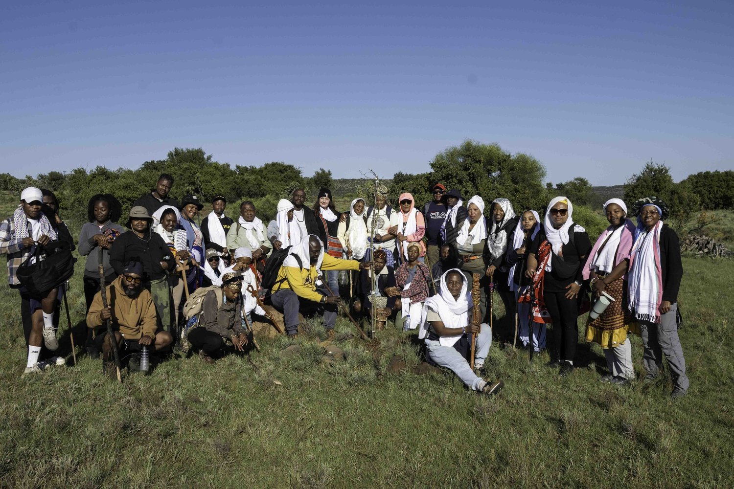 A community gathering outdoors