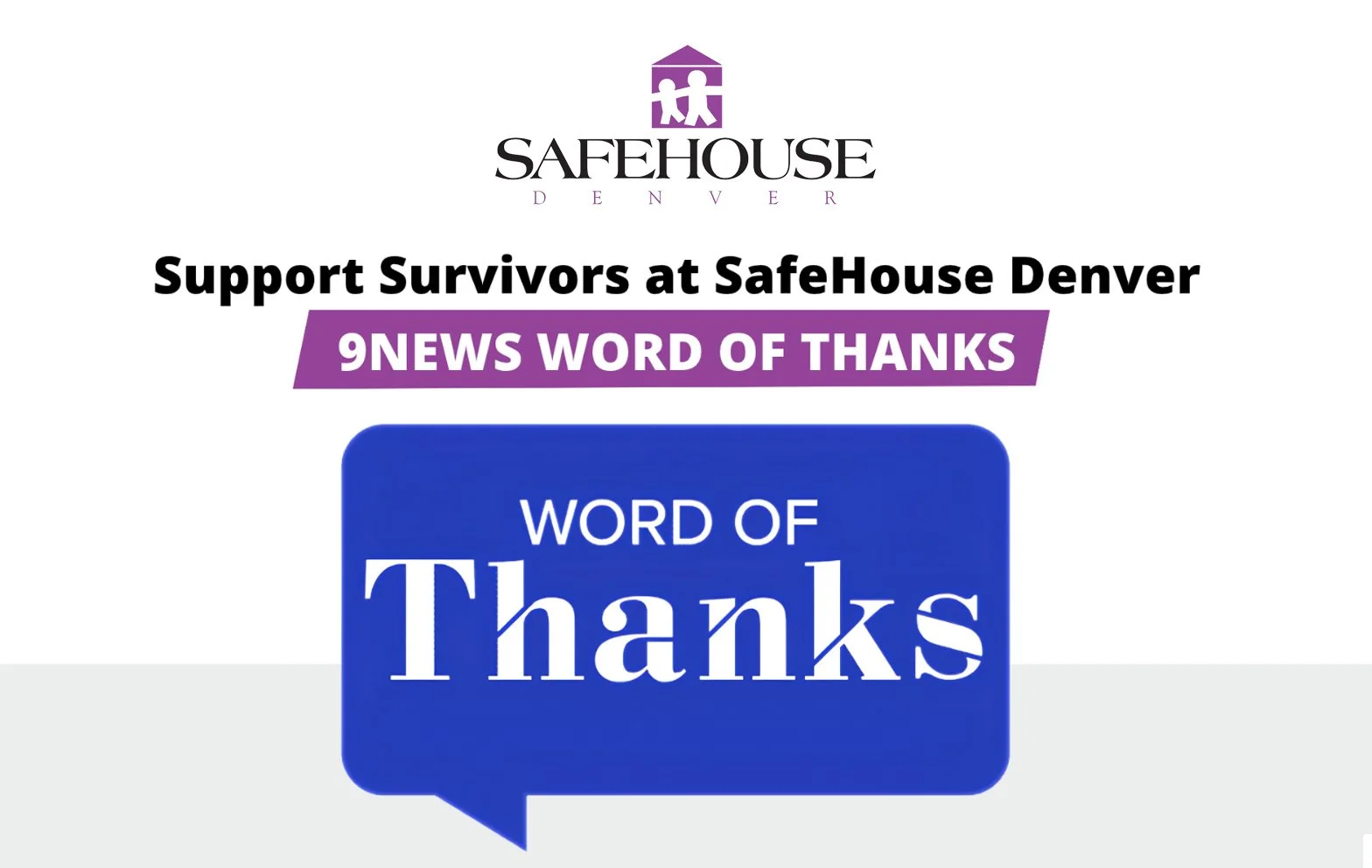 SafeHouse Denver Featured on Kyle Clark’s ‘Word of Thanks’
