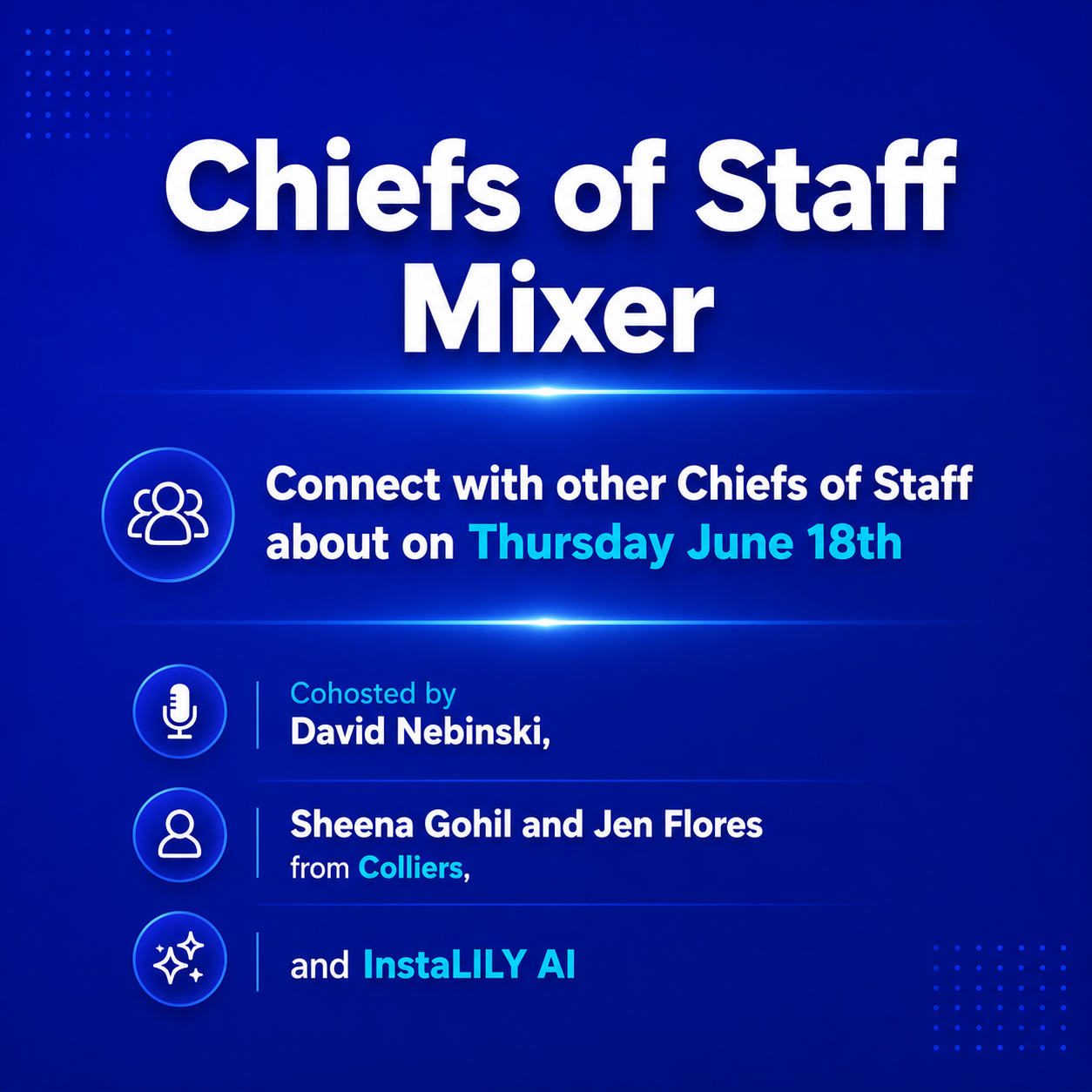 Chiefs of Staff and AI Mixer June 18th