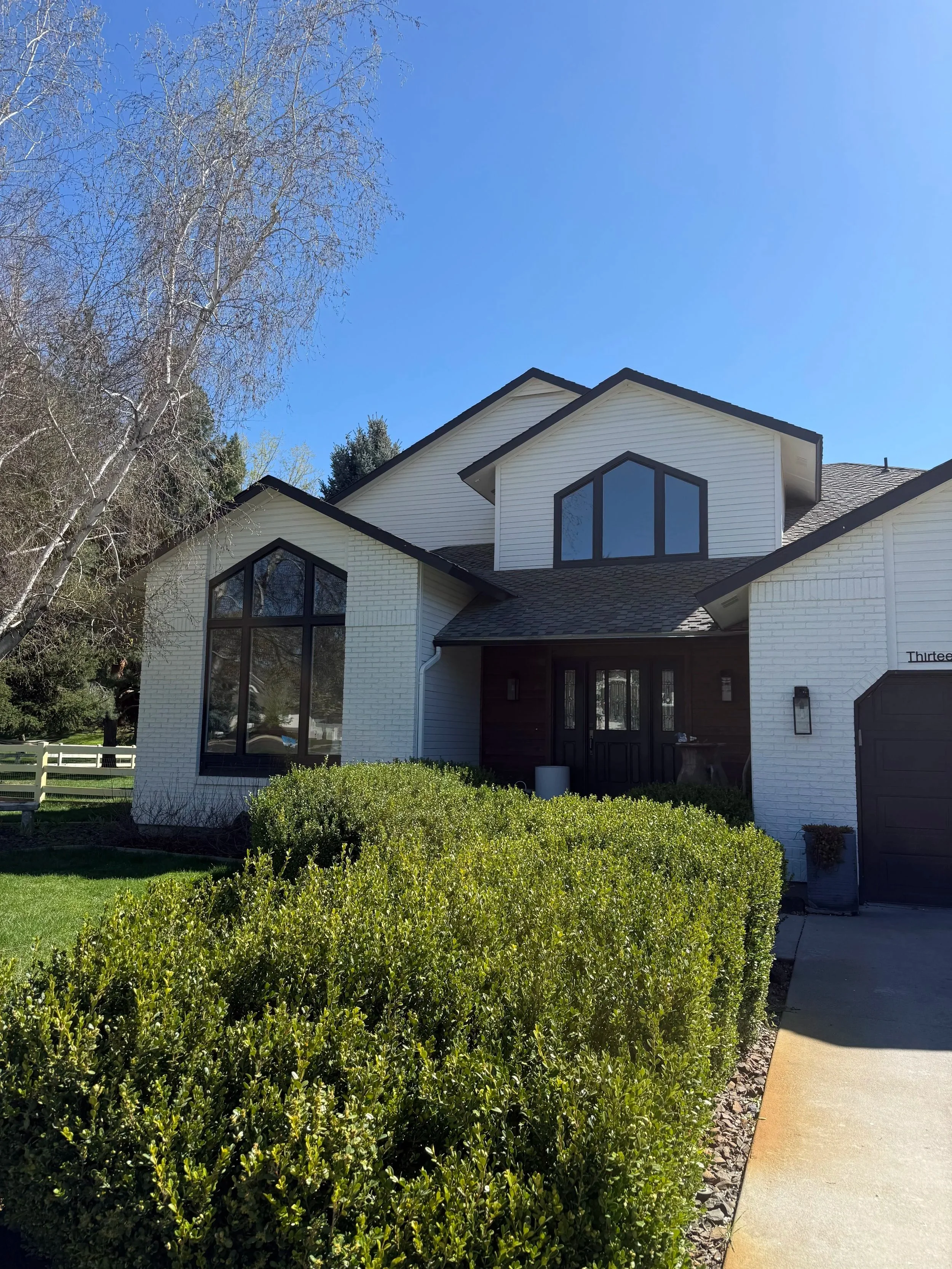 Exterior window, screen, and track cleaning