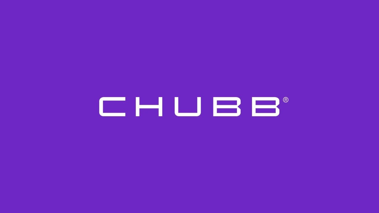 A purple background with the white text 'CHUBB' in the center.
