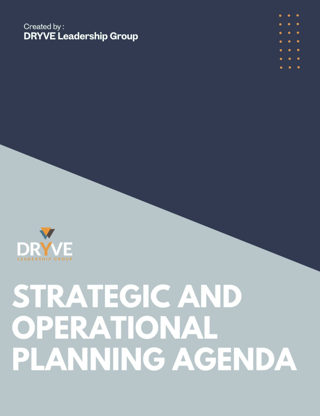 Strategic and Operational Planning Agenda