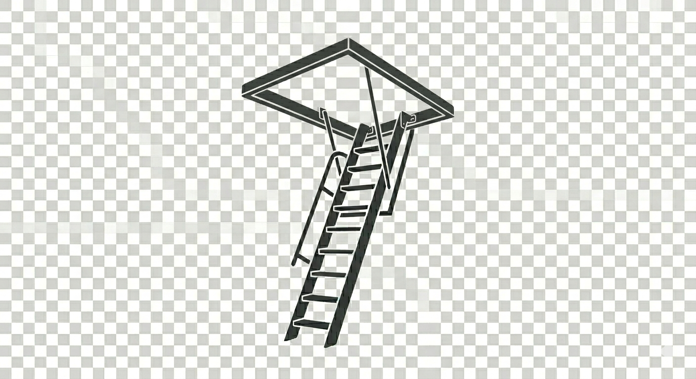 Pull-down attic stairs