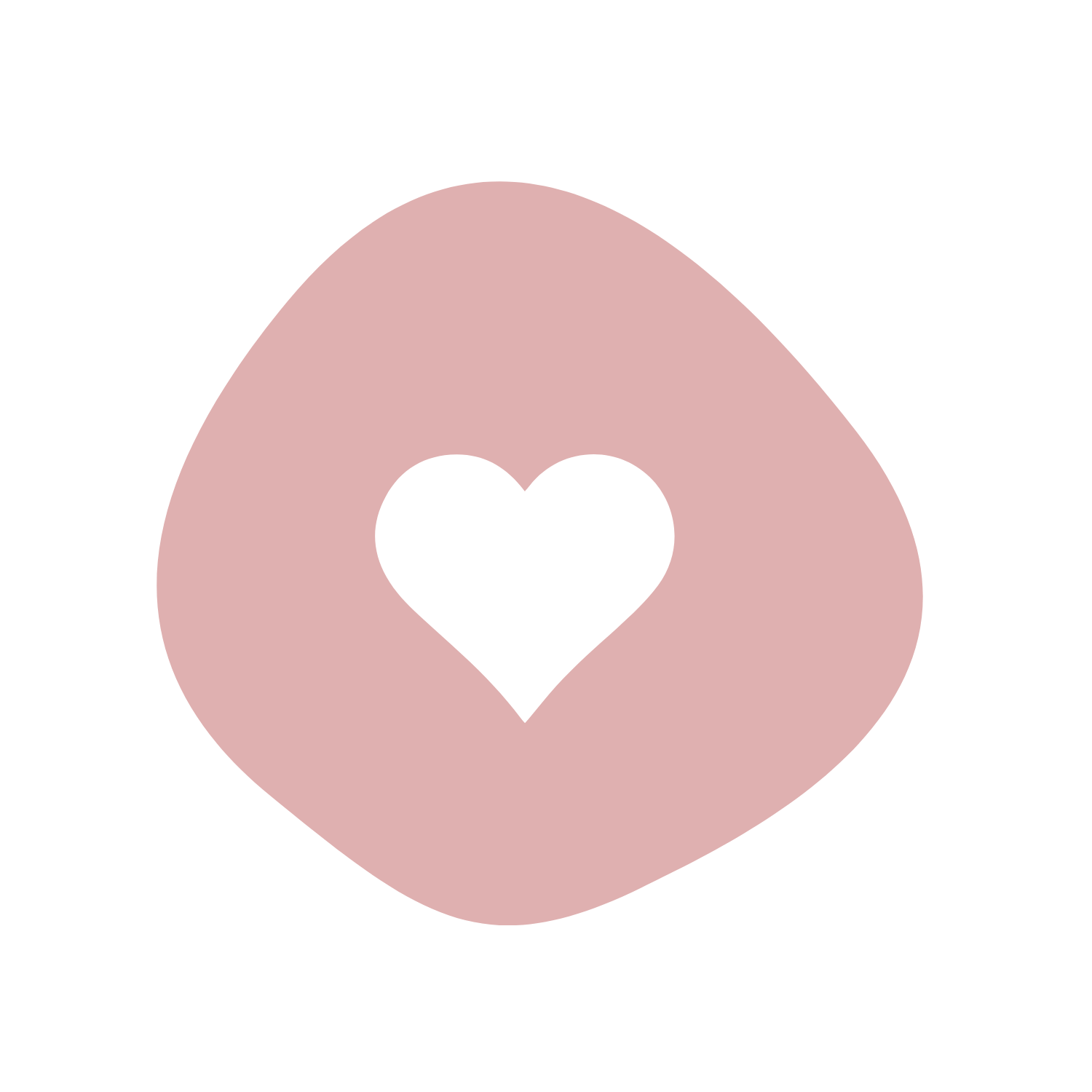 Illustration of a heart icon on a pink background