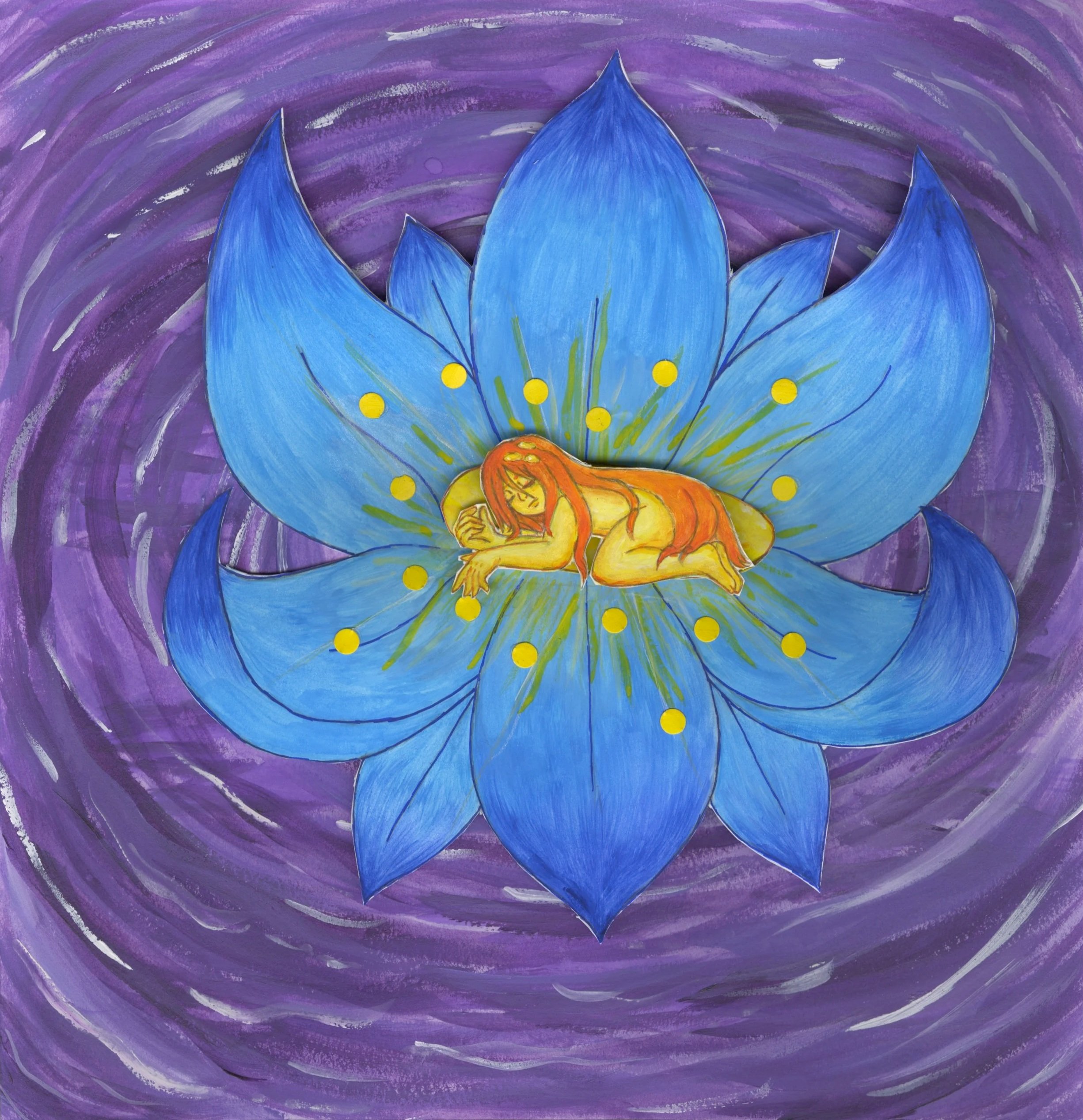 Rebirth, 2024, Gouache + Arcrylic