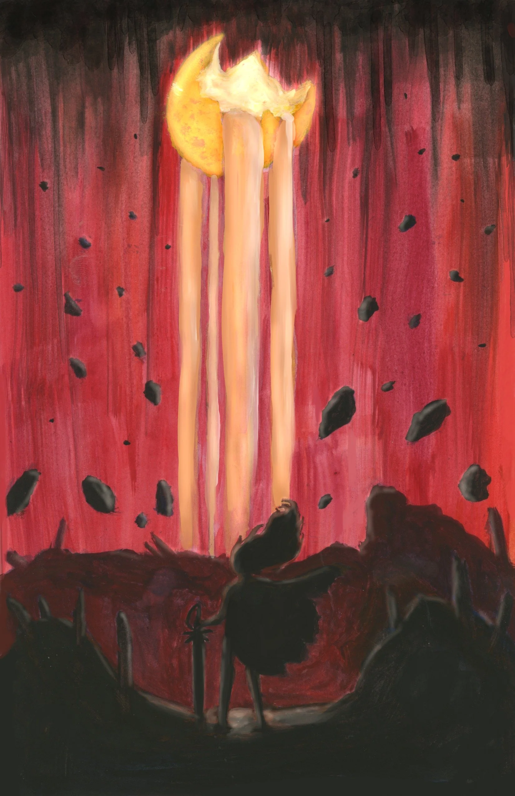 Fallen World, 2025, Gouache + Watercolor