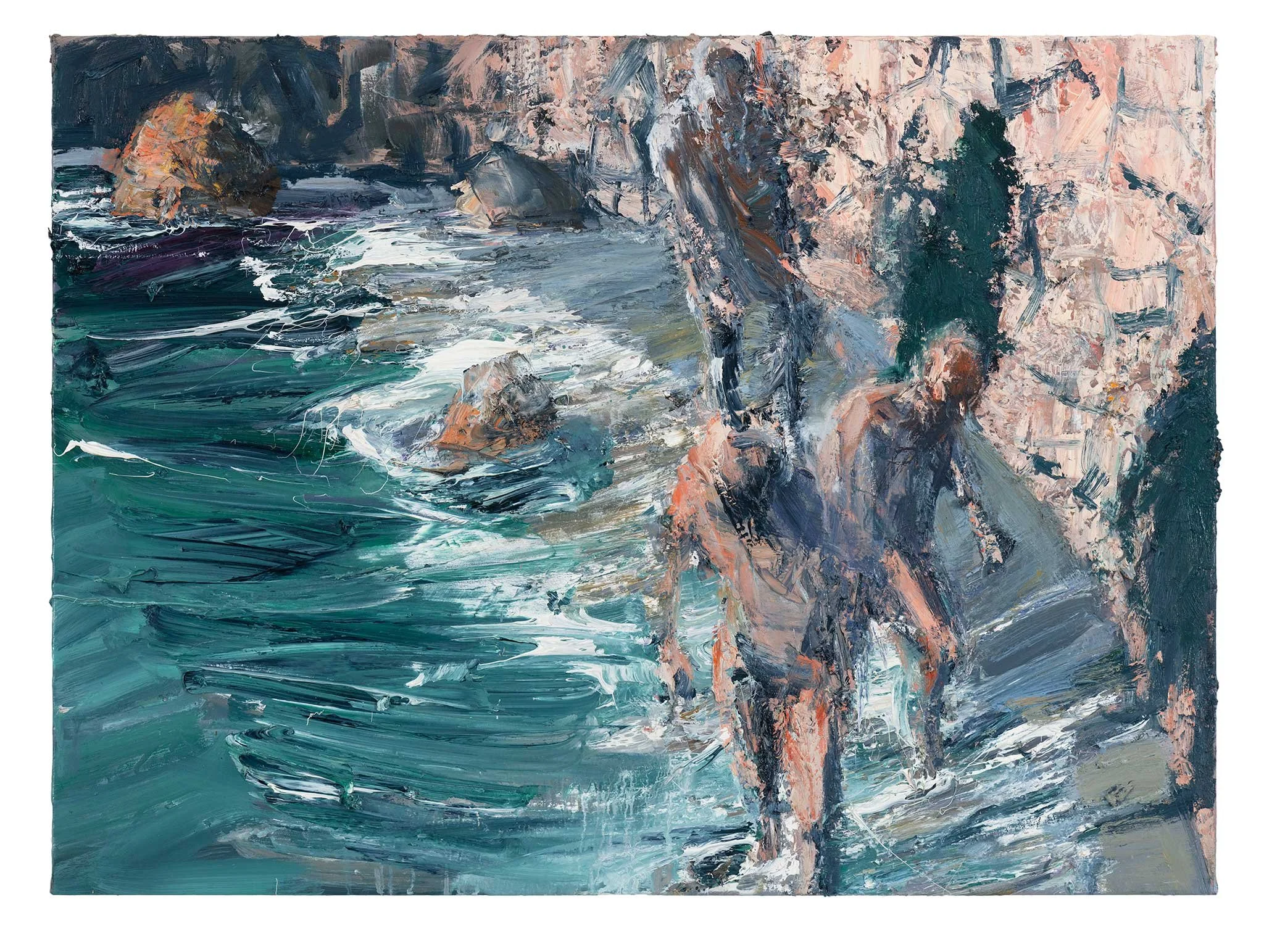 Evacuation, Sfakion, 2025, acrylic on paper, 56x76cm 