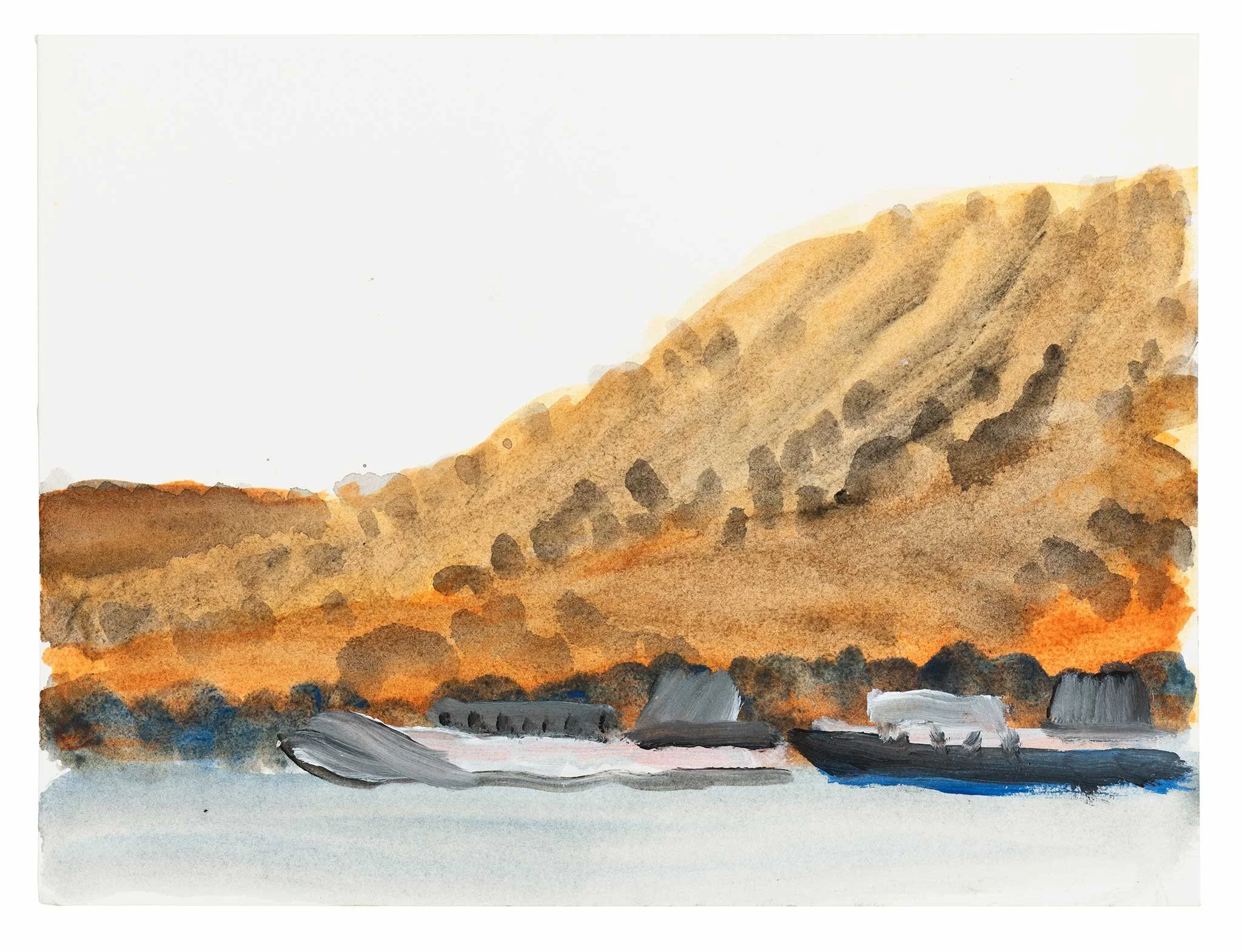 Untitled 24, 2025, Gouache on paper, 15x2cm