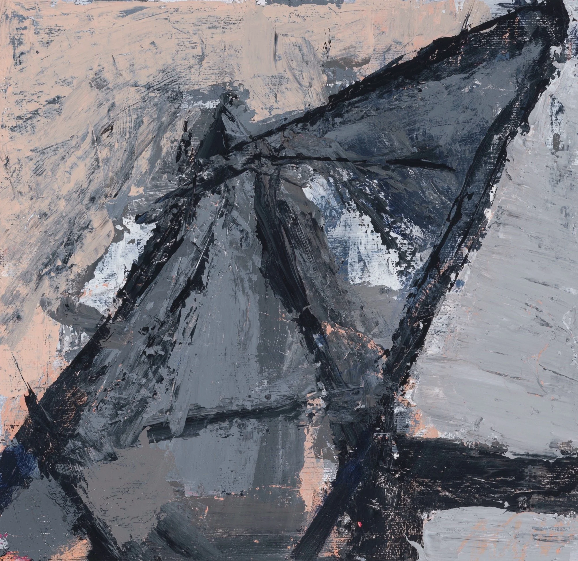Struggle for Tavronitis Bridge, 2025-26, acrylic on canvas, 24 x 25 cm