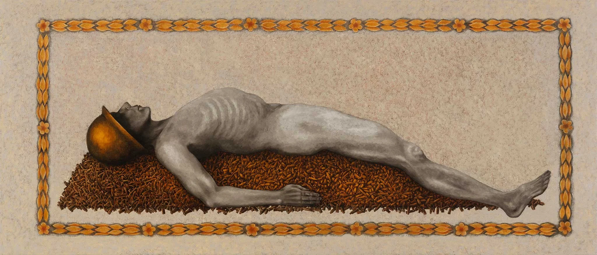 Our beloved Son (the Unknown Warrior), After Fokion Rok 1891-1945, 2026, Oil on linen, 92 x 214cm