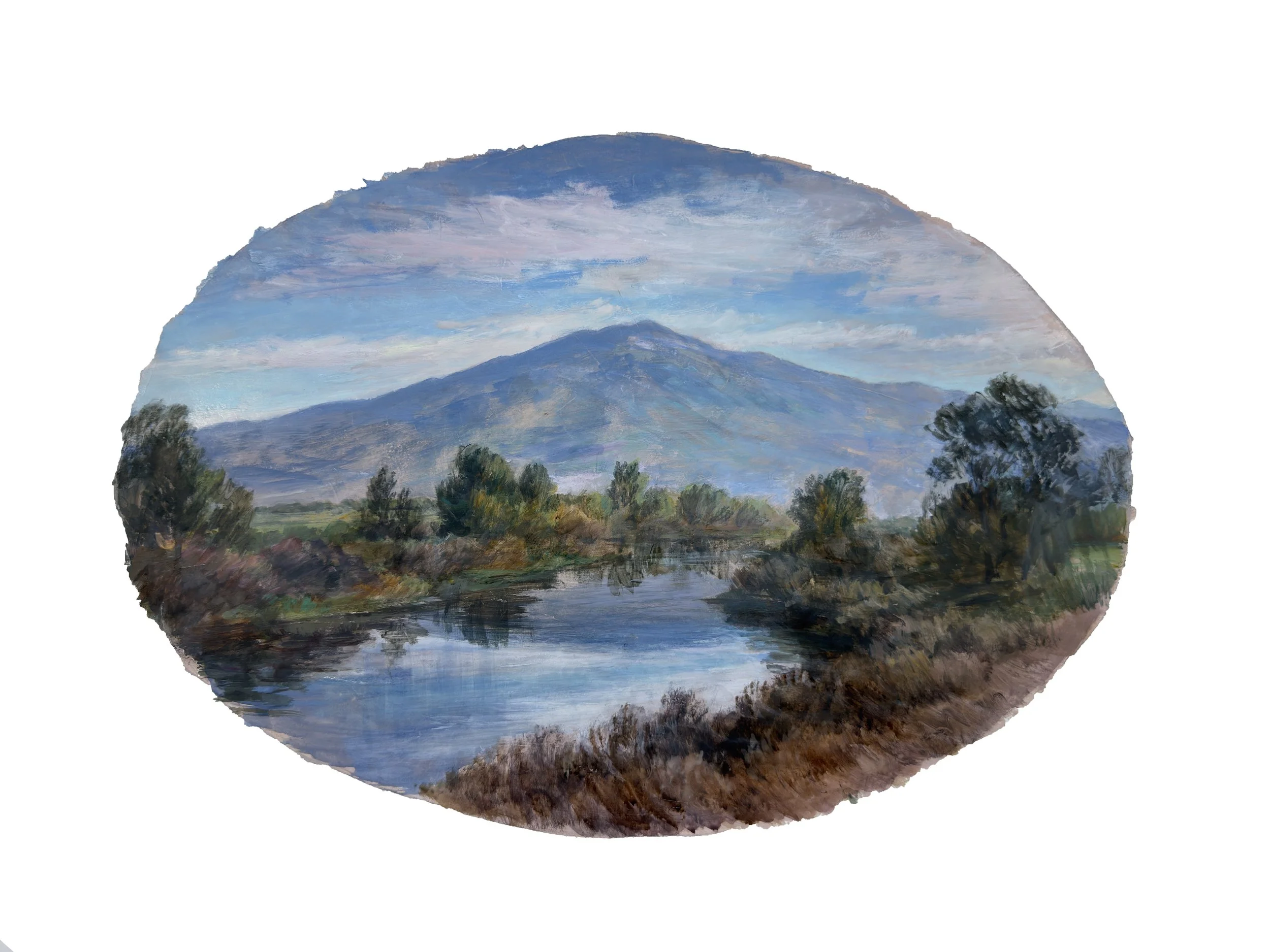 Pineios River, 2025-26, oil on paper, 35x50cm 