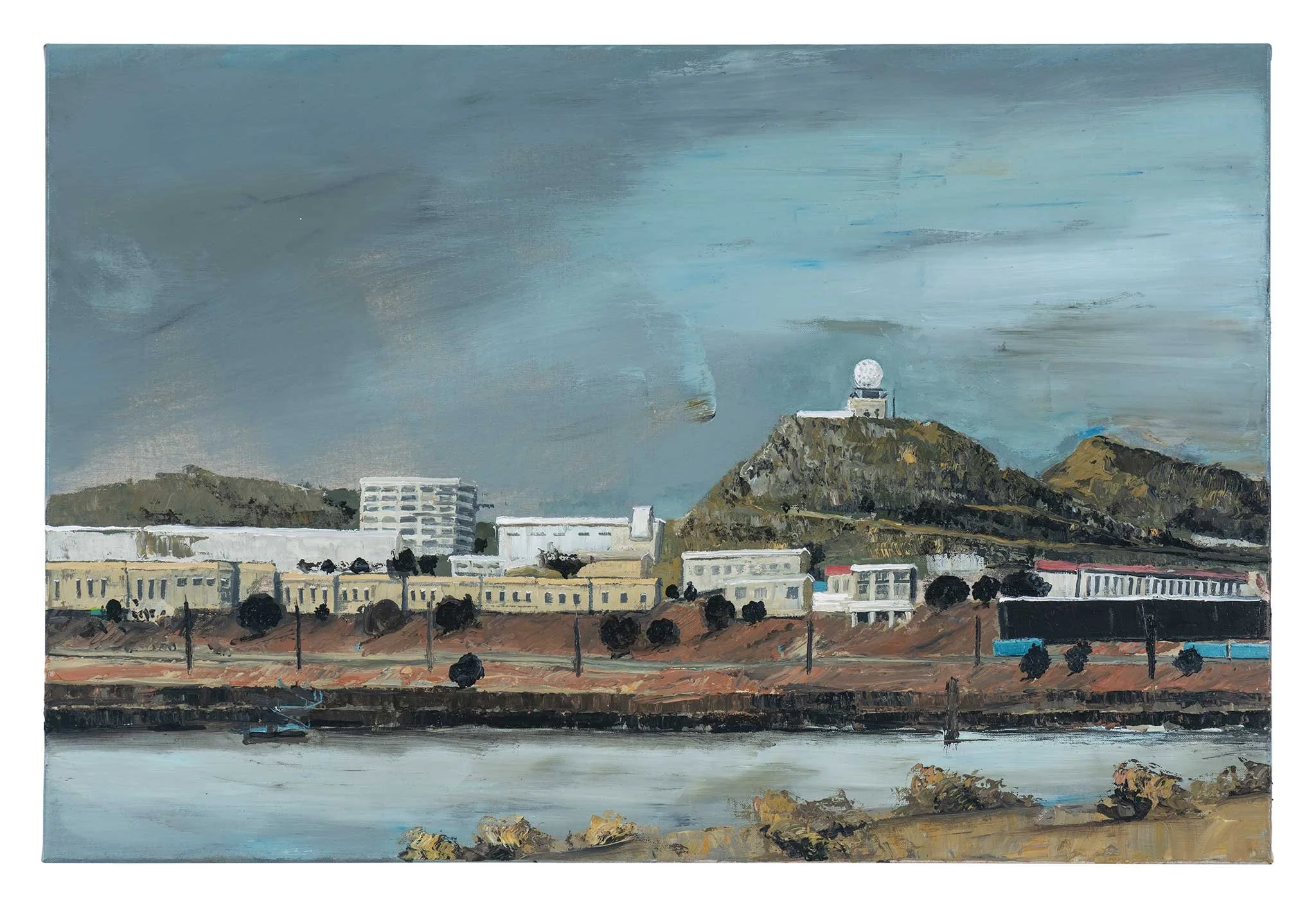 Port Heraklion, 2026, oil on linen, 62x91cm, framed. 