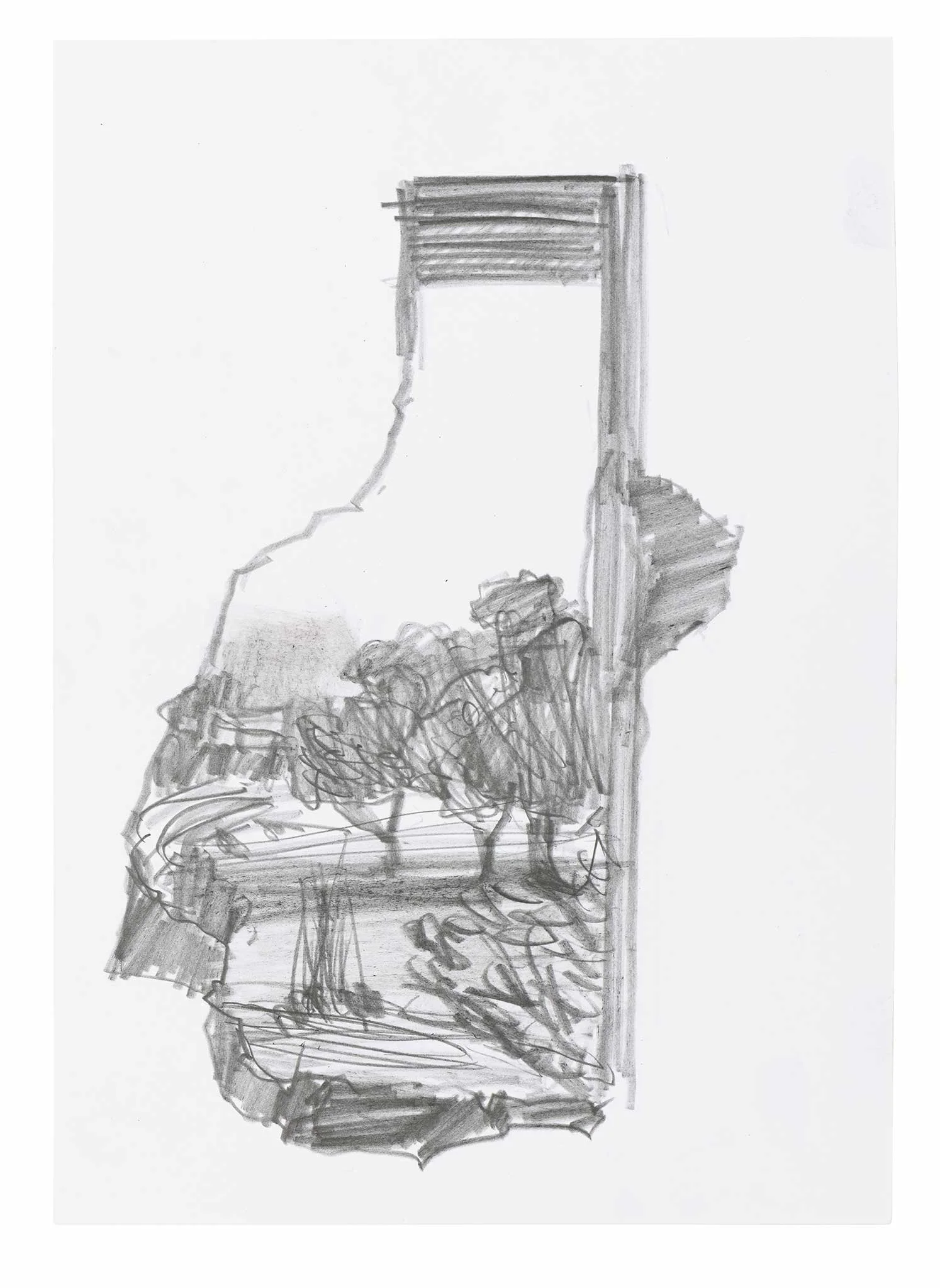 Untitled 9, 2025, Graphite on paper, 29x21cm