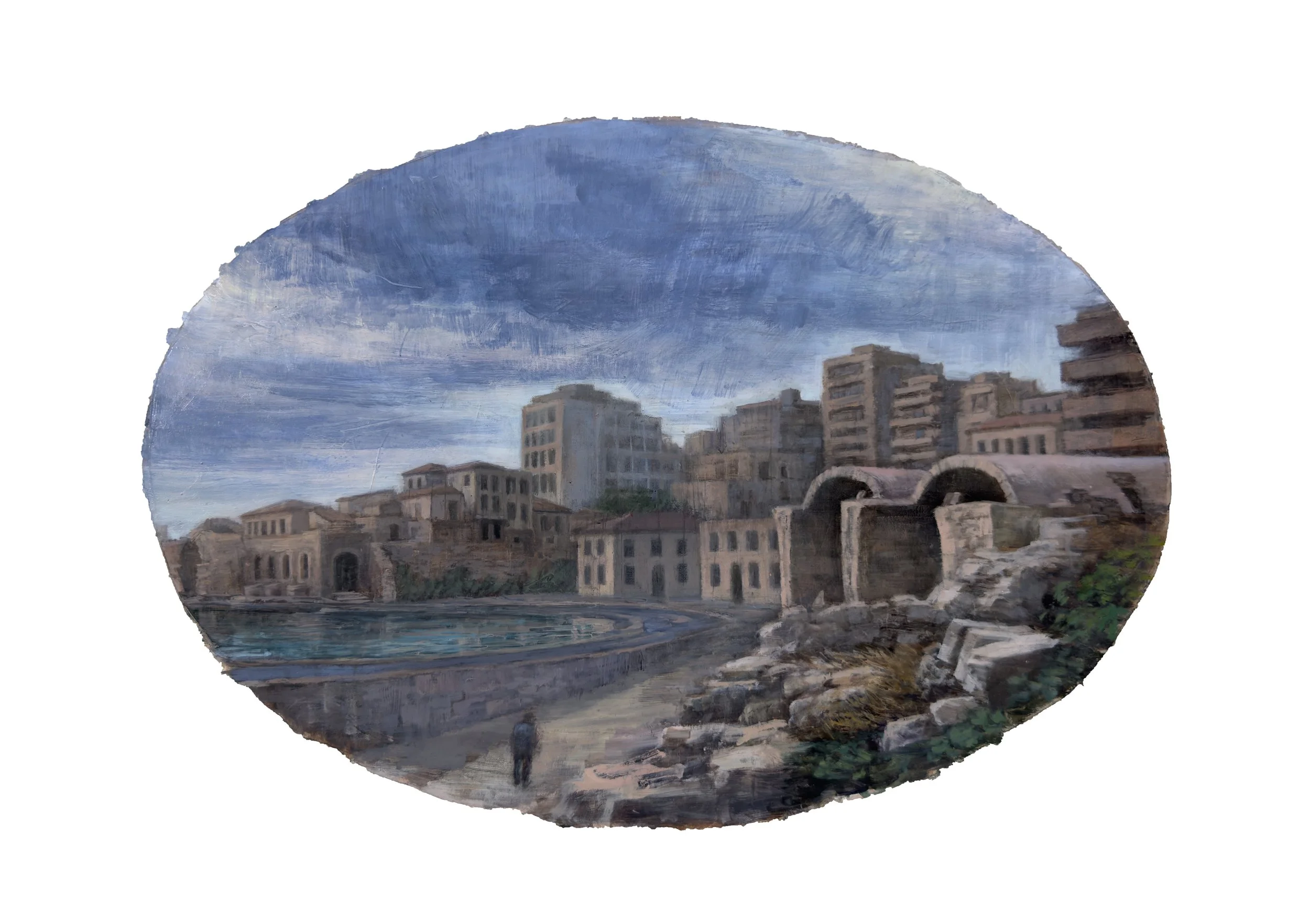 Heraklion, 2026, oil on paper, 35x50cm