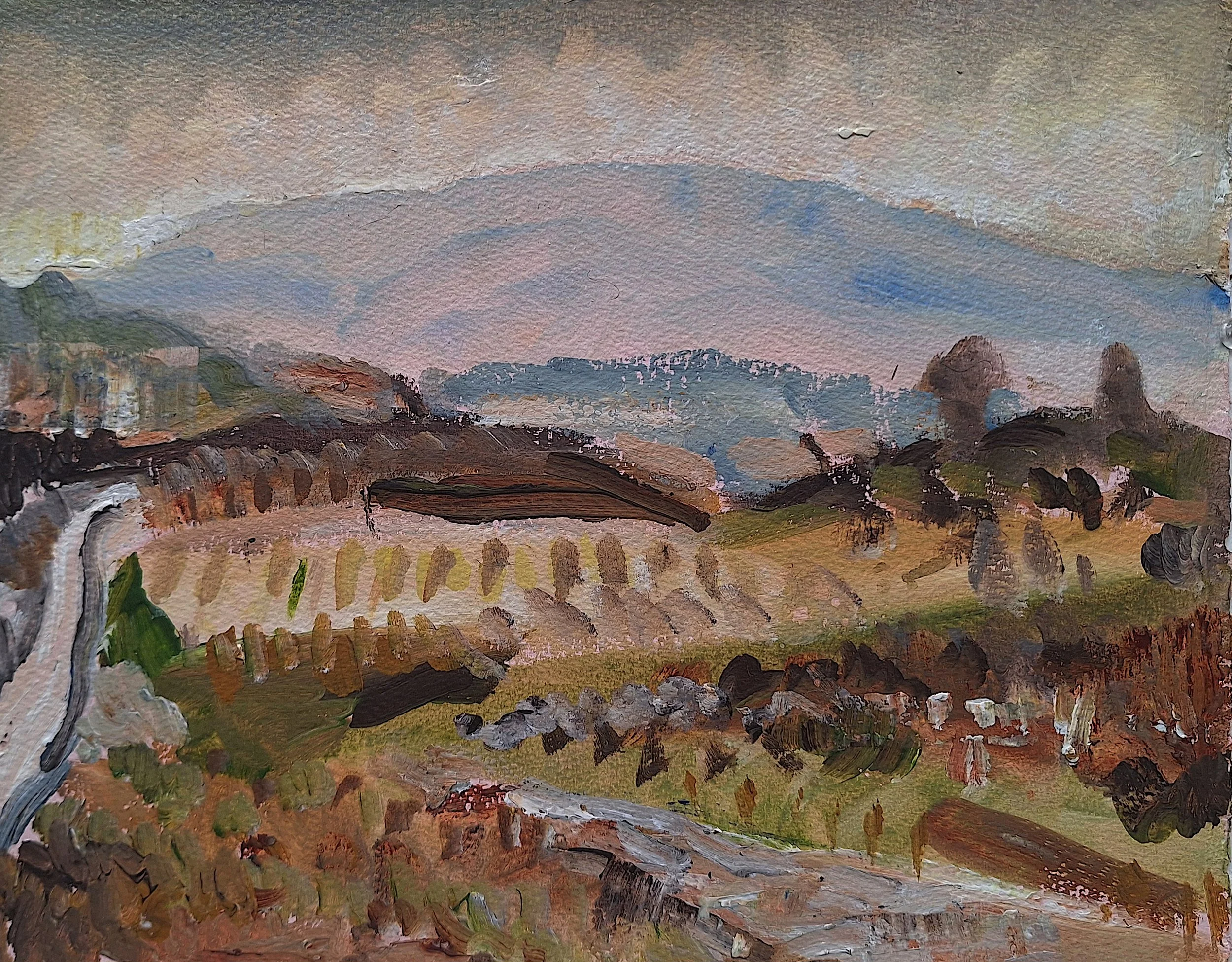 Vevi II, 2025, Acrylic on Moulin du Gué paper, 28 x 35cm