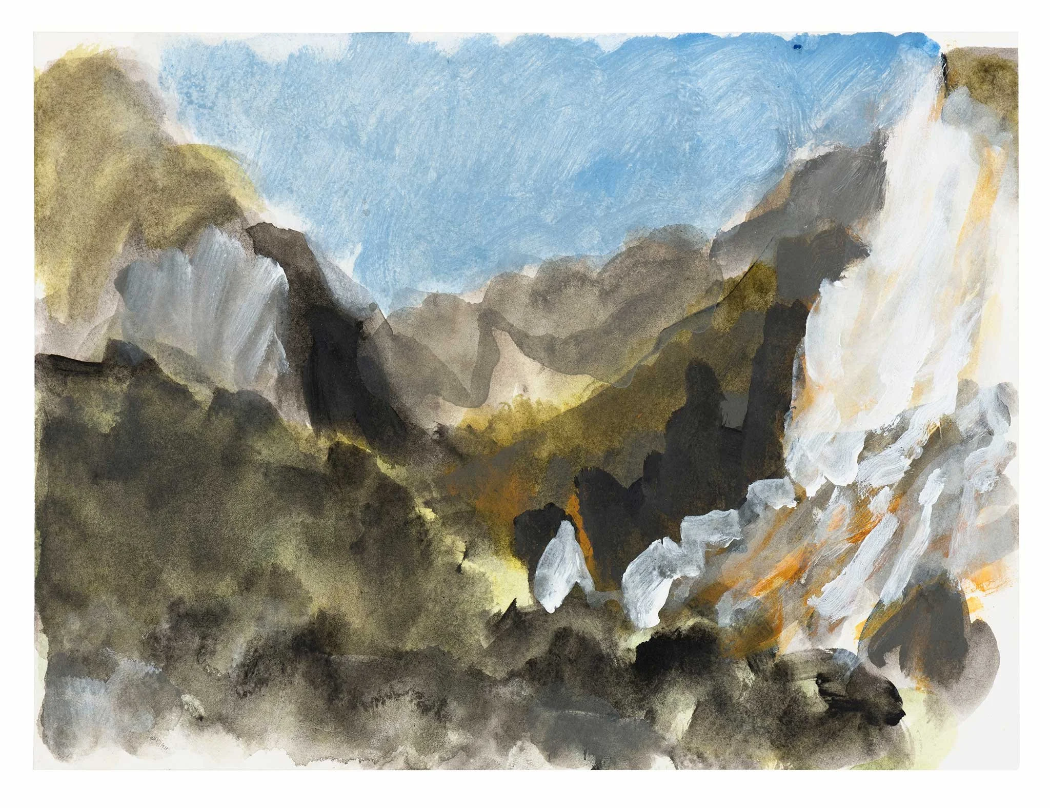 Untitled 26, 2025, Gouache on paper, 15x2cm