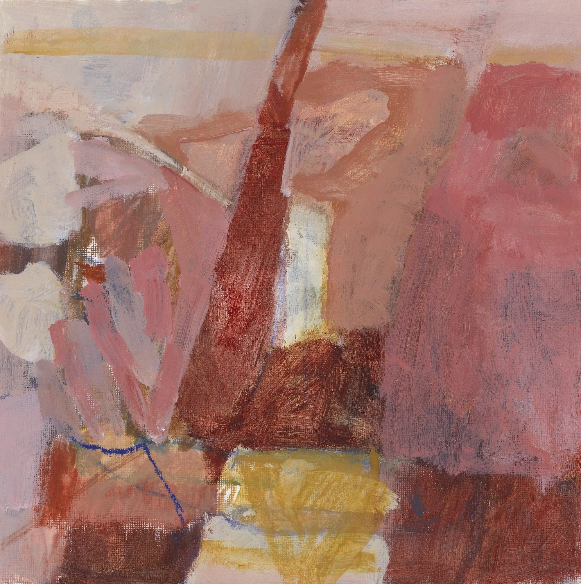 Crossing The Lefka Ori (White Mountains), 2025-26, acrylic on canvas paper, 27 x27cm