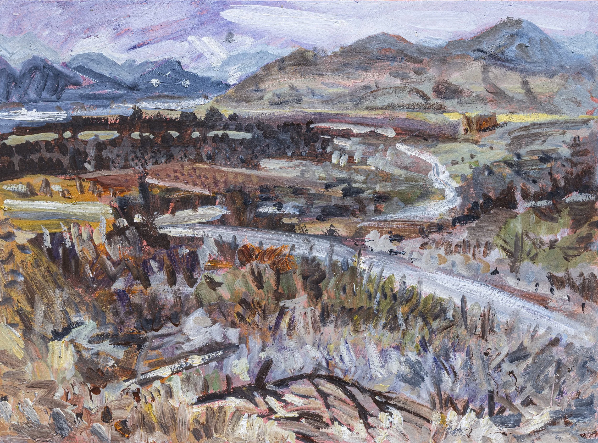 Thermopylae Line, 2025, oil on board, 36 x 48cm