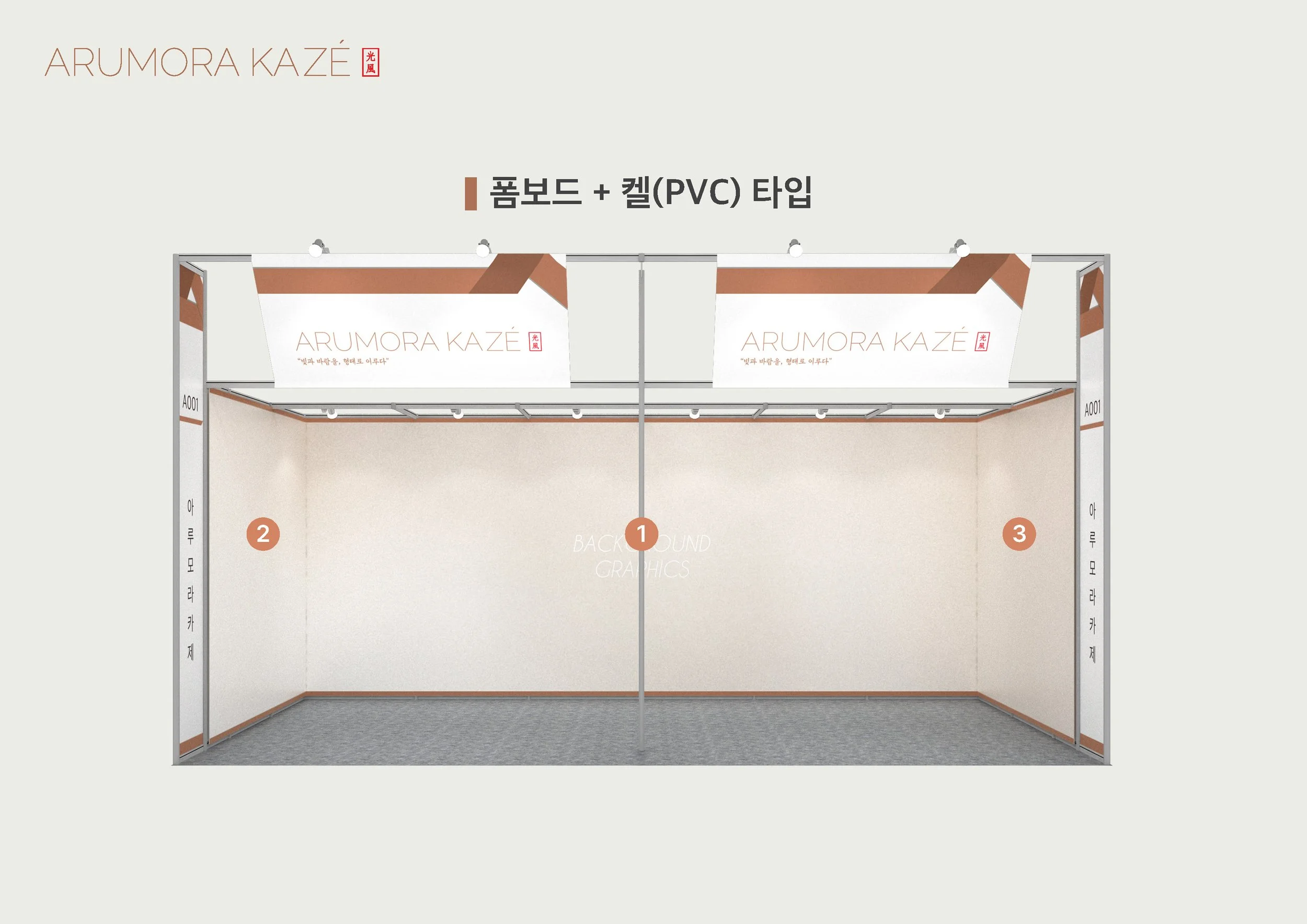2부스 폼보드+켈(PVC) 타입 좌측 우측