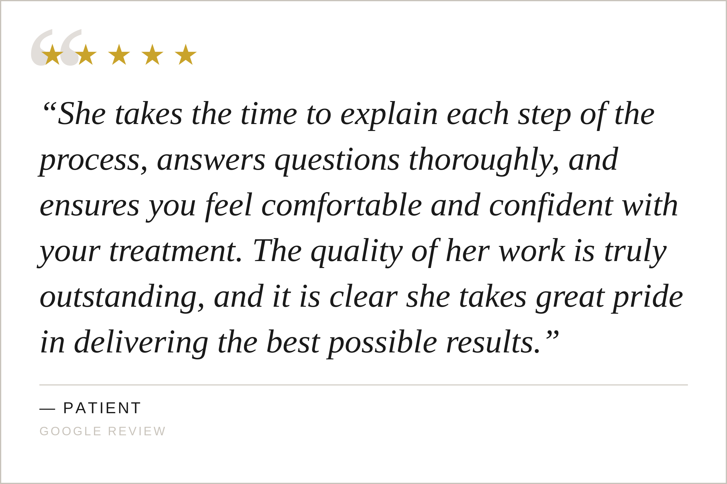 Patient testimonial review of Dr. Stella Stavrou, DDS, FACP