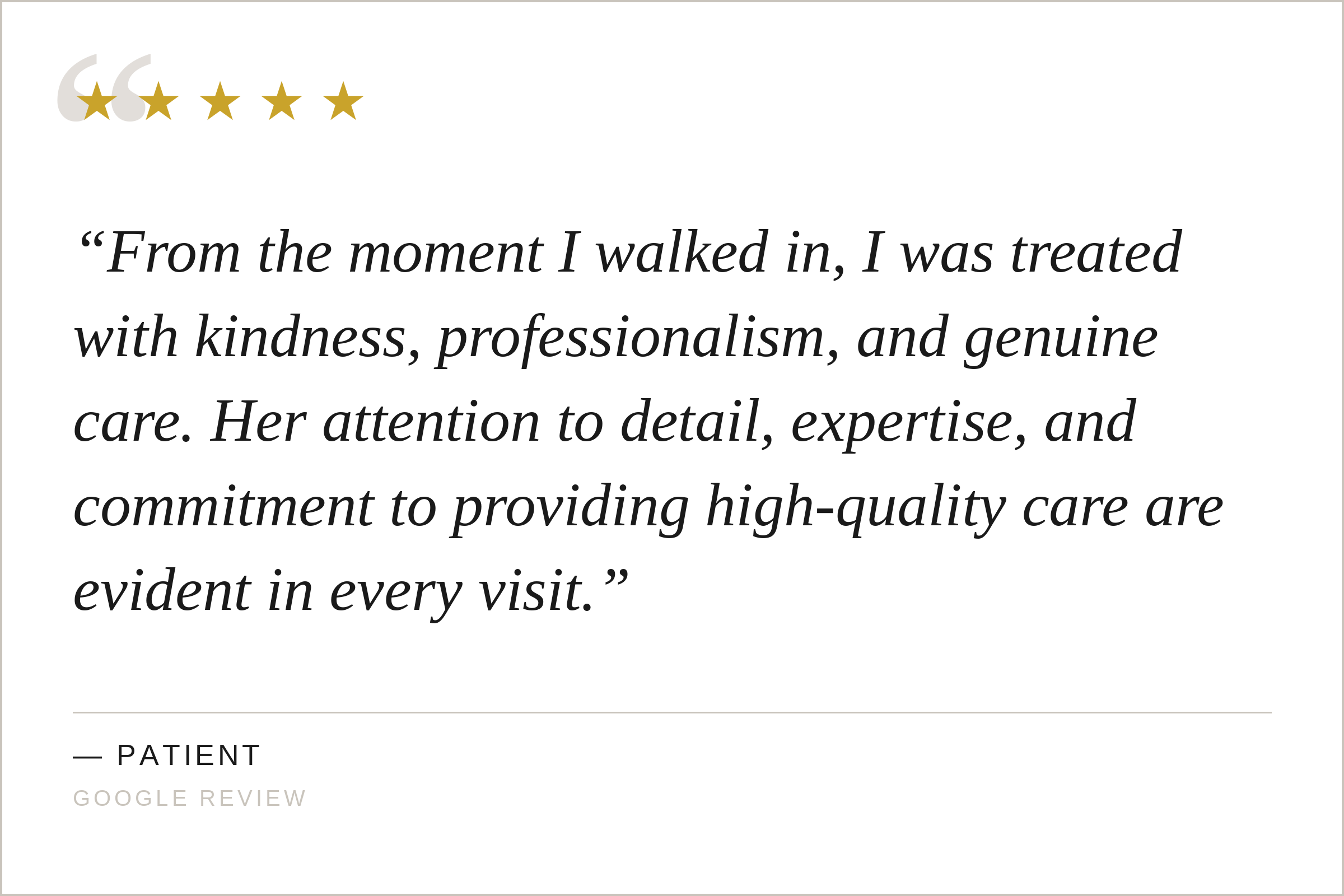 Patient testimonial review of Dr. Stella Stavrou, DDS, FACP