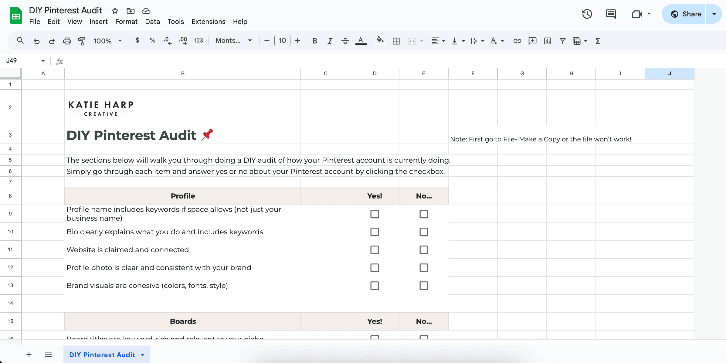 DIY Pinterest Audit