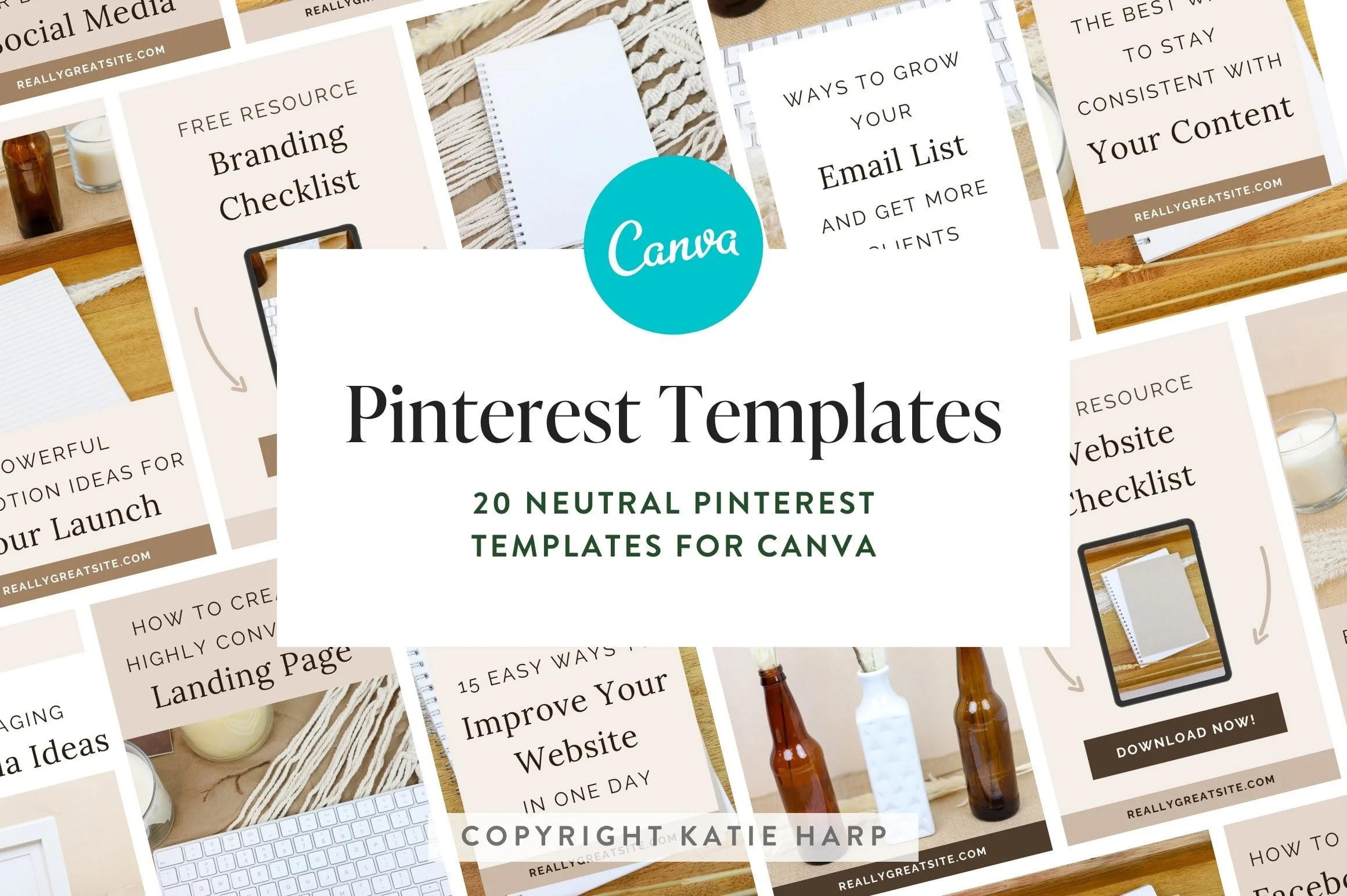 Neutral Pinterest Templates