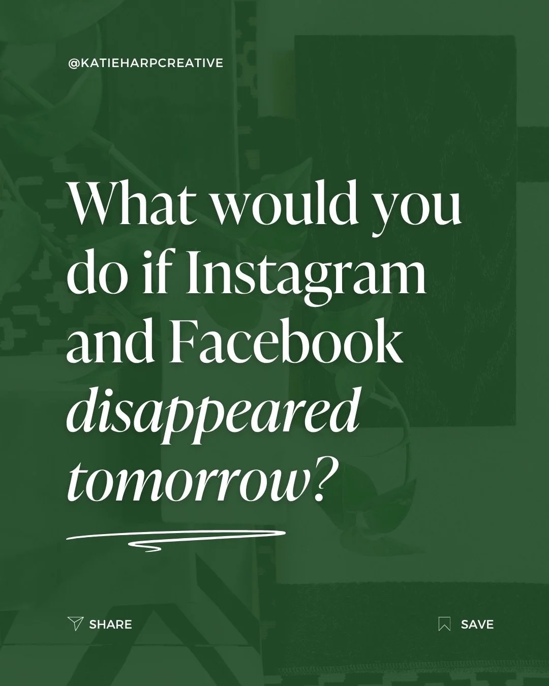 If Facebook or Instagram disappeared tomorrow, how would your clients or customers find you? 👀

If your answer is &ldquo;IDK, hope for the best??&rdquo; then you&rsquo;ll want to read this.