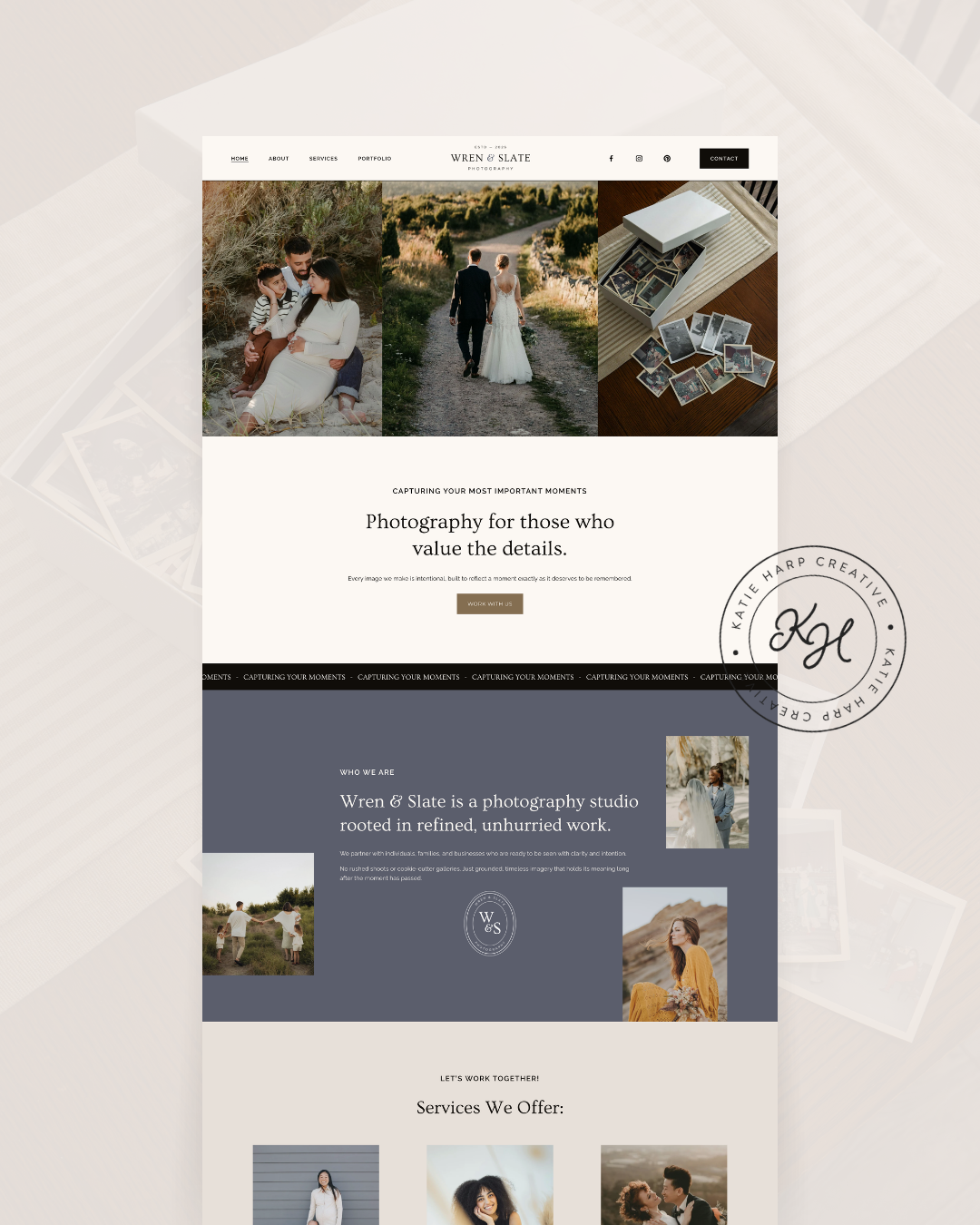 Photography website design