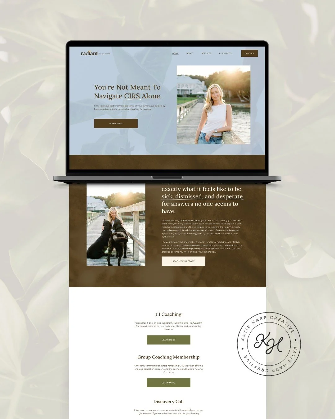 Here&rsquo;s a look at a website I recently designed for my client Radiant Wellness Culture! 🌱