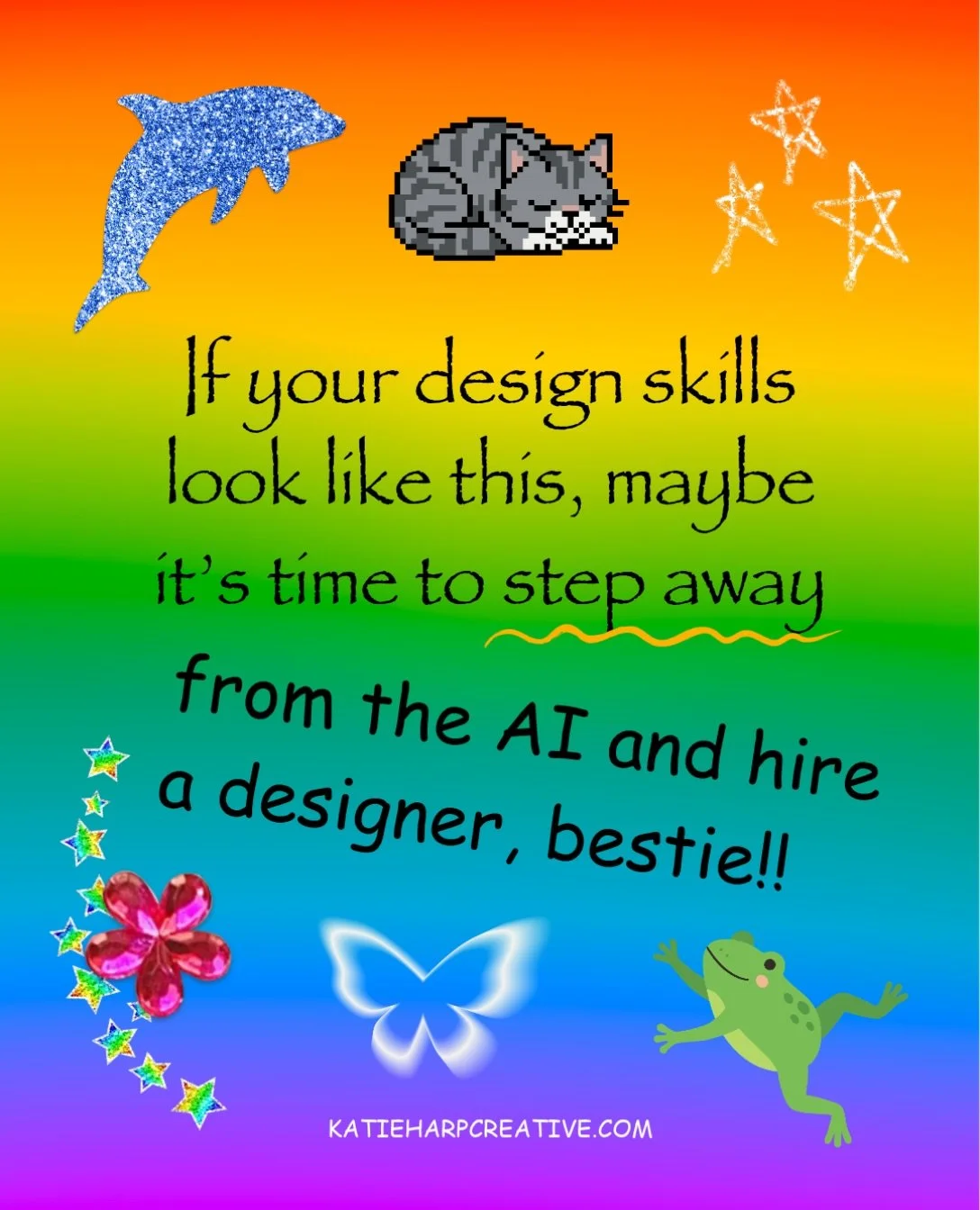 Anyway, if you want to hire a human to design your website, DM me! 🤷&zwj;♀️
