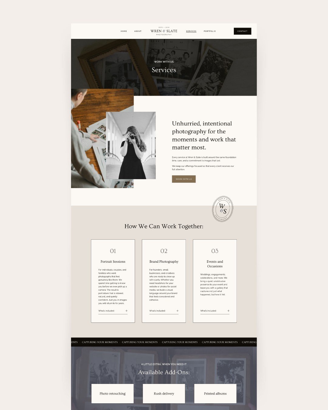 Wren & Slate Photography Mockup