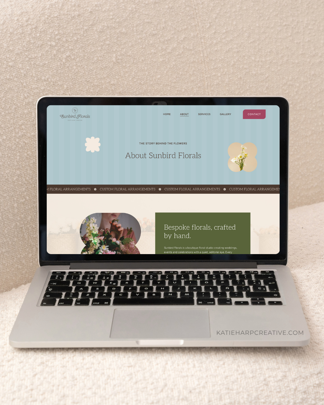 Florist website design about page