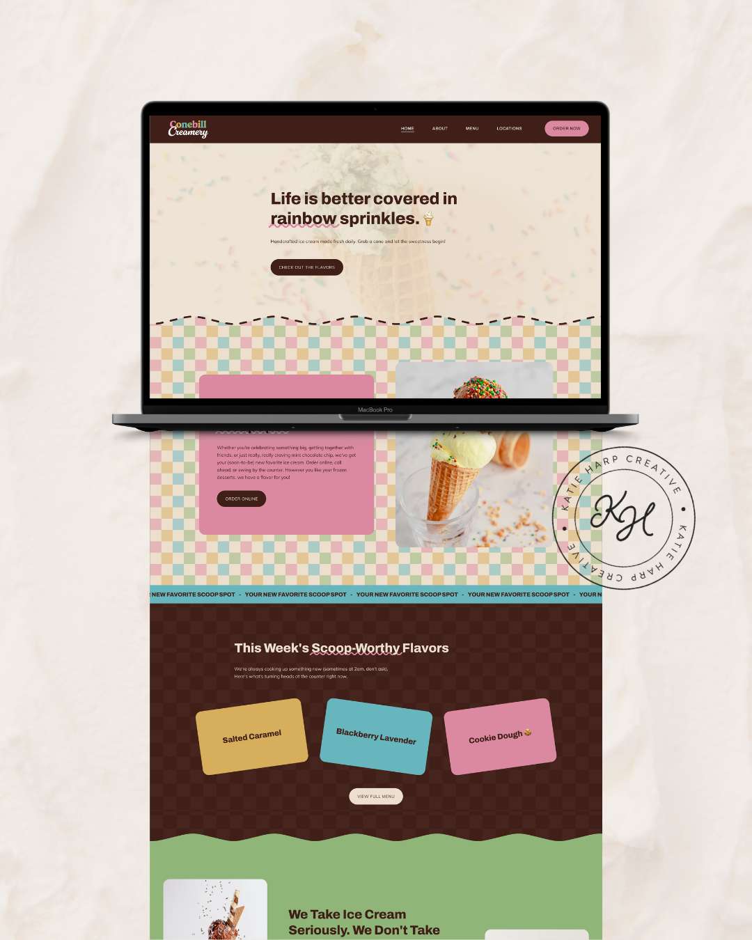 Conebill Creamery website preview