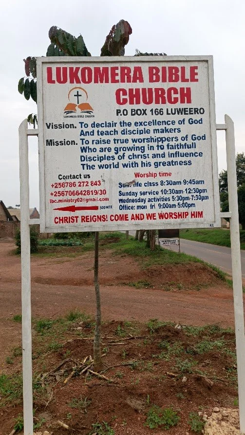 Lukomera Bible Church Sign Post